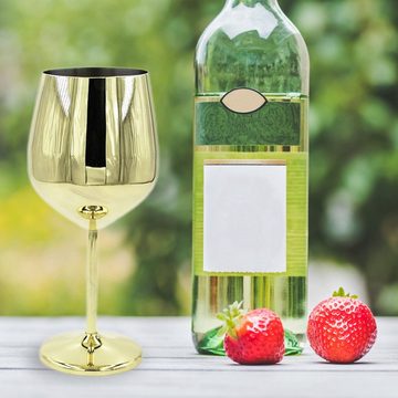 wisefood Cocktail-Set Edelstahl Weinglas gold 500ml
