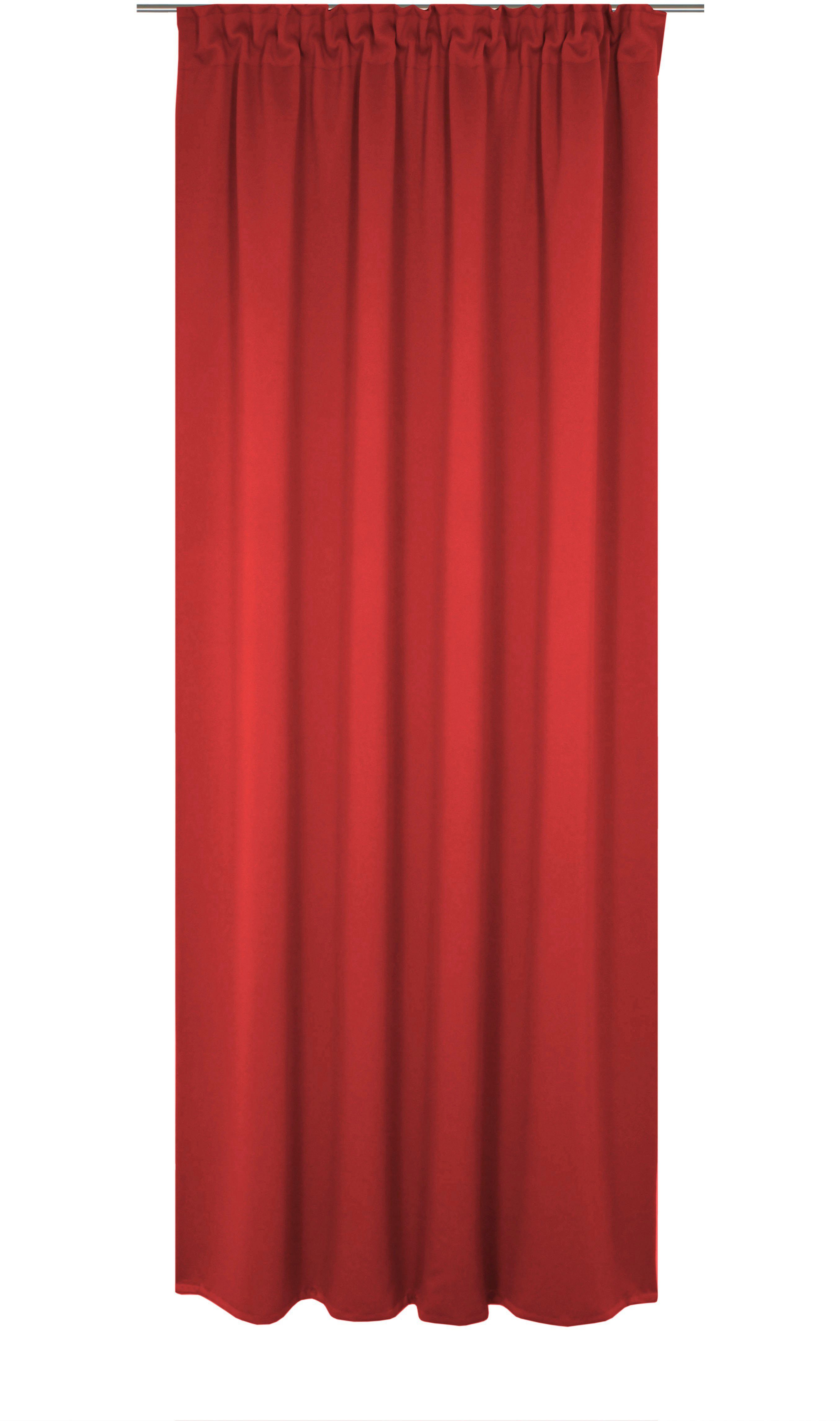 nach blickdicht, (1 St), Vorhang Wirth, rot Multifunktionsband Newbury, Maß