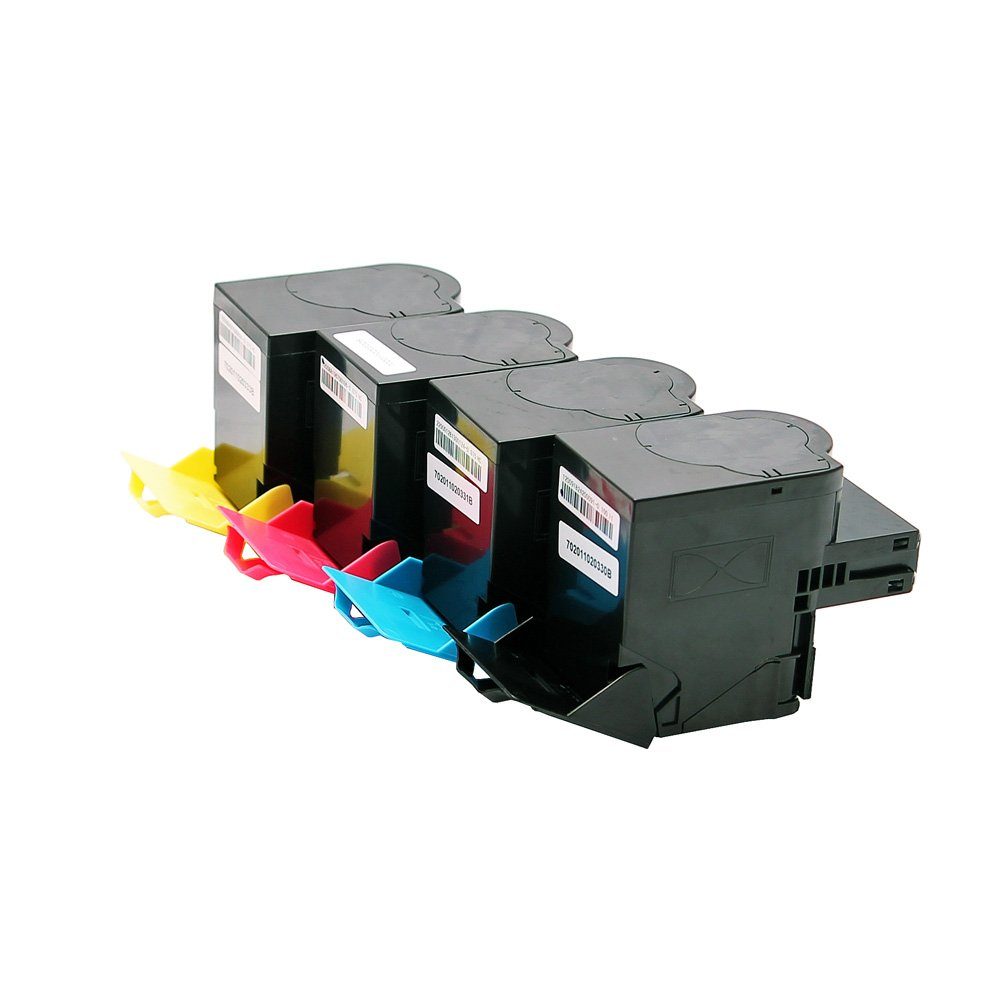 ABC Tonerkartusche, Kompatibles Set 4x Toner für Lexmark 802X CX510 CX510de CX510dhe | Tonerpatronen