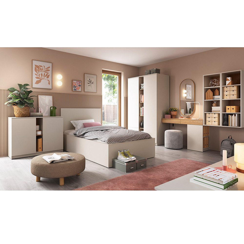 Lomadox Jugendzimmer-Set FIER-129, (Sparset, 7-tlg., Sideboard Bett Kleider günstig online kaufen