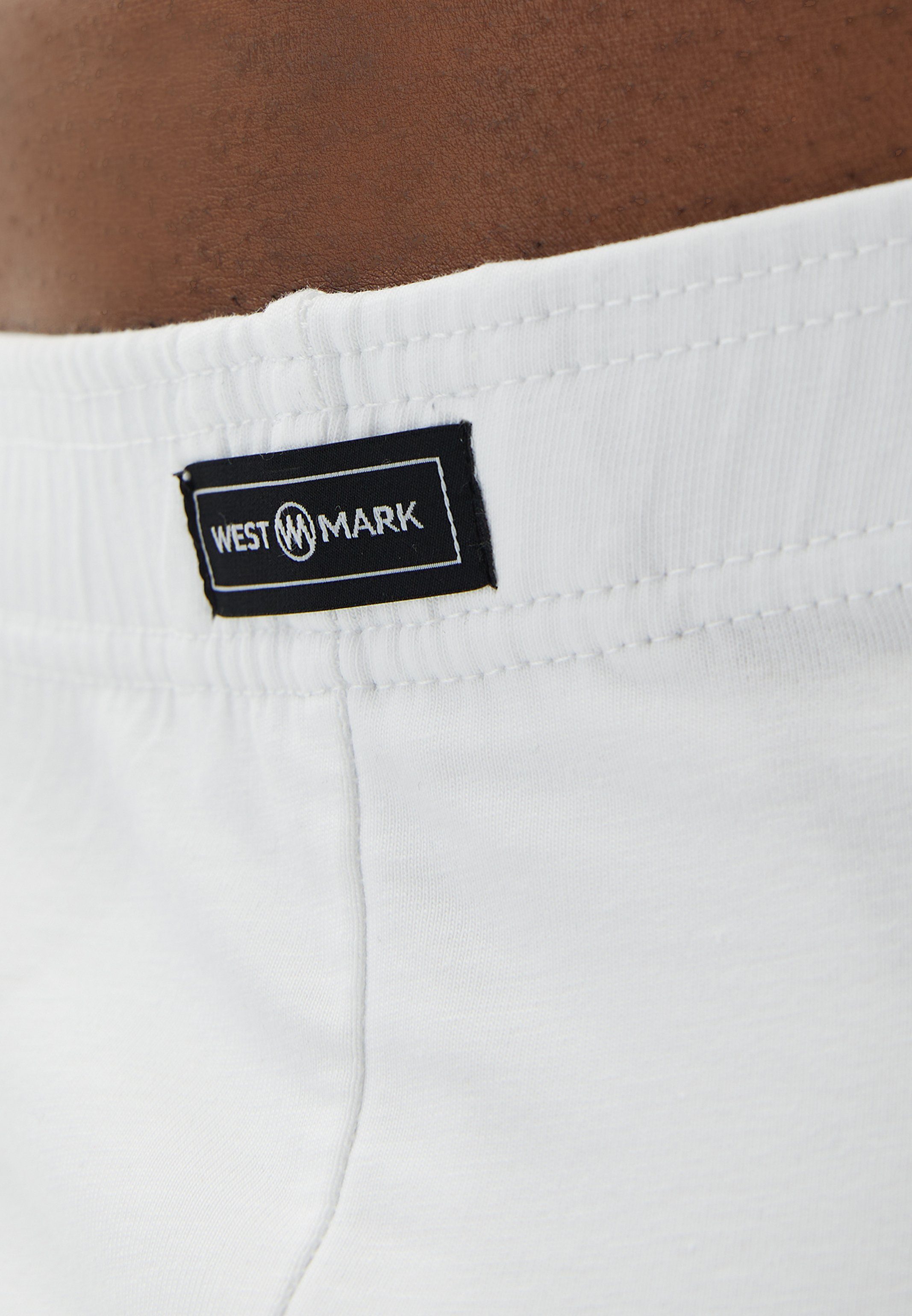 LONDON Mit 6er Unterhose Slip - und Bruno Logo Pack Eingriff (Spar-Set, - 6-St) Slip - WESTMARK / Schriftzug Baumwolle Ohne Weiß