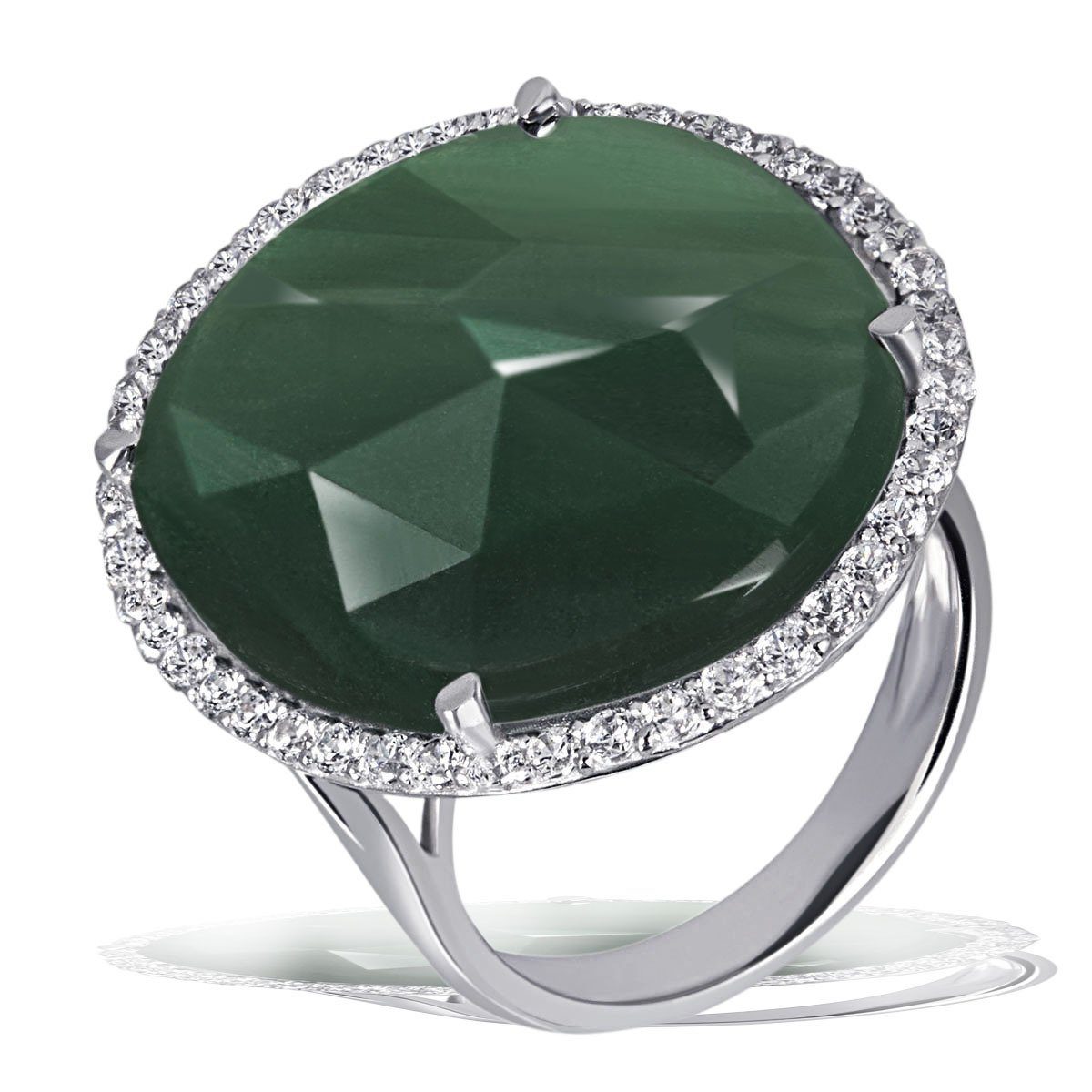 goldmaid Silberring, 925 Sterlingsilber 1 Aventurin 46 weiße Zirkonia günstig online kaufen