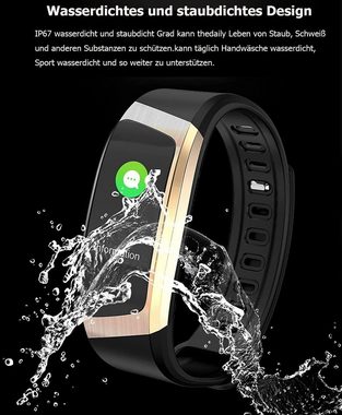 DOPWii IP68,Fitness Tracker mit Schrittzähler Pulsuhr Blutdruck Messgerät Smartwatch