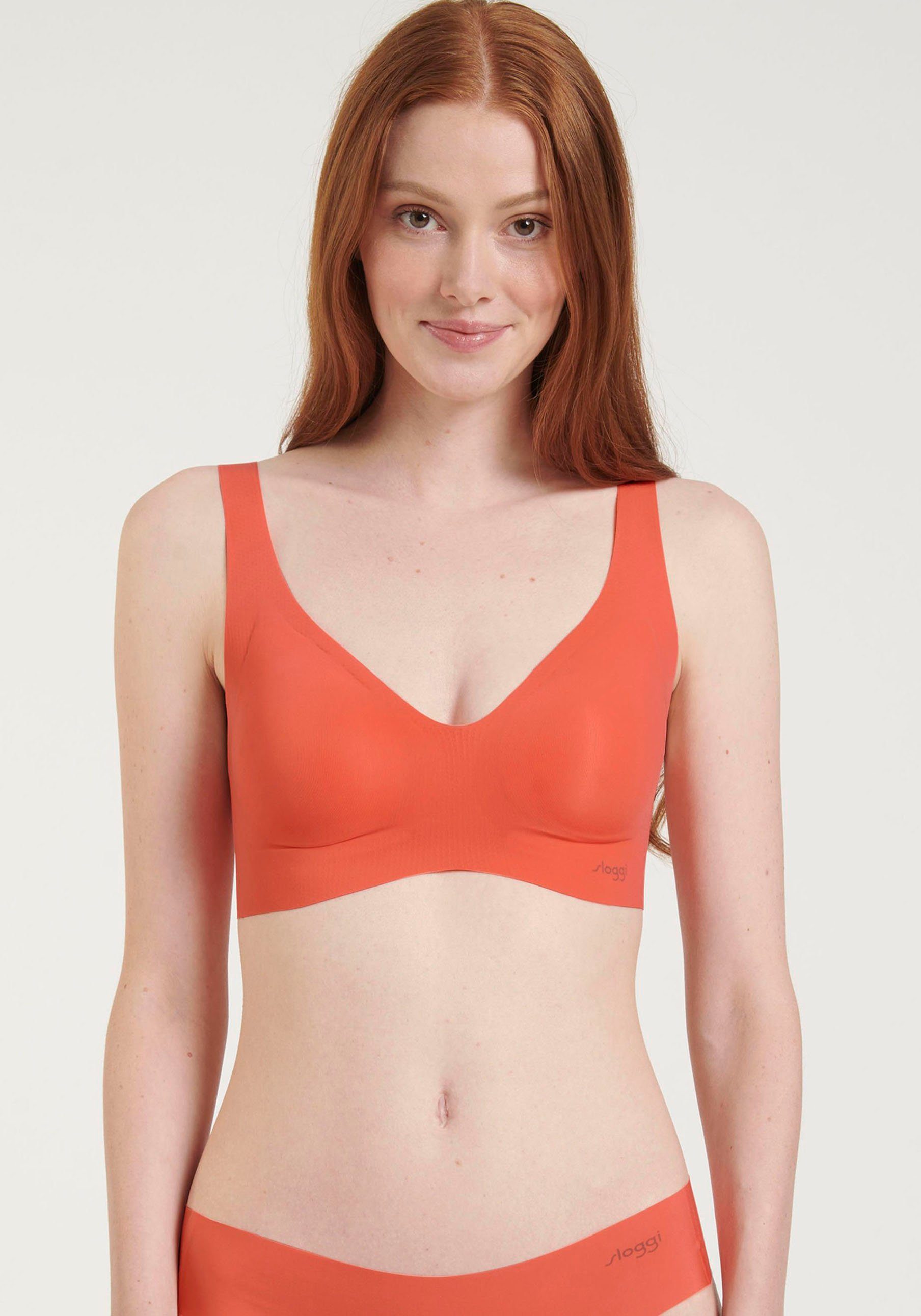 Sloggi Bügelloser BH ZERO Feel Bralette, weiche gepolsterte Cups mit Push-up Effekt wassermelone