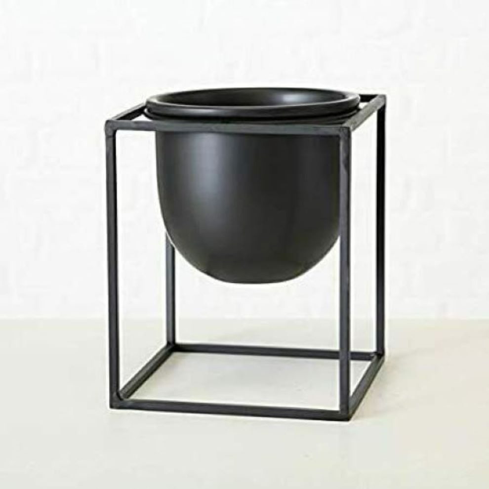 BOLTZE Übertopf Pflanzentopf Kumbo Metall schwarz günstig online kaufen