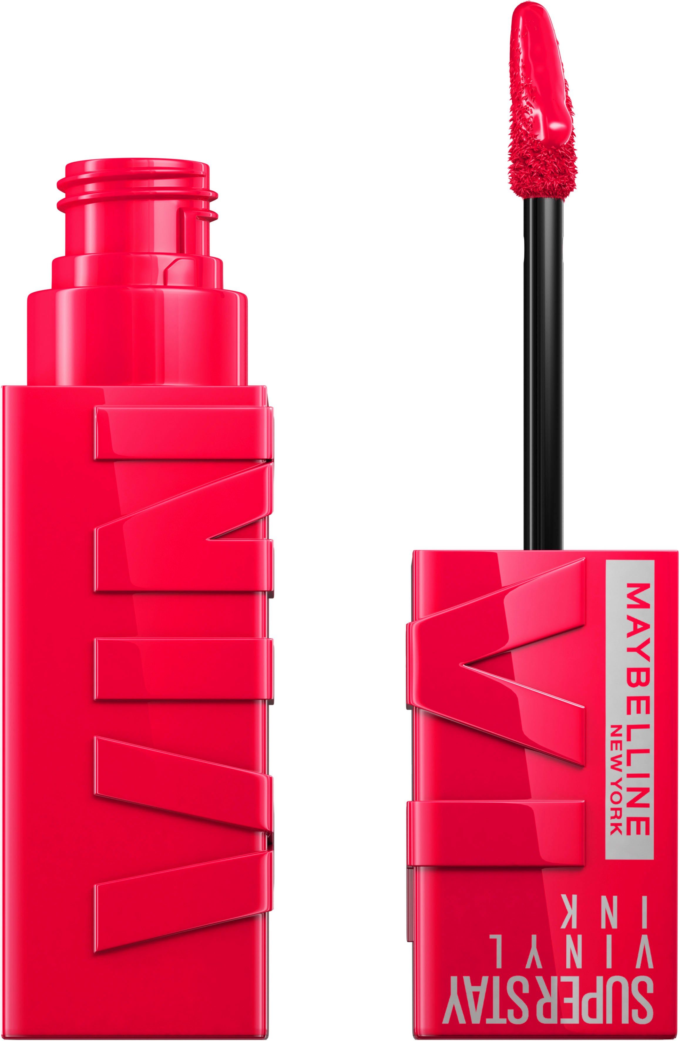 MAYBELLINE NEW YORK Lippenstift SUPER STAY VINYL INK, mit mattem Finish, flüssige Textur, bis zu 16h Halt