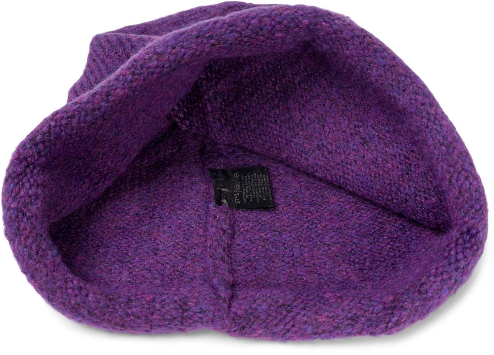 styleBREAKER Strickmütze Oversize Strickbeanie mit Rollrand (1-St)