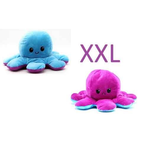 soma Fidget-Gadget XXL Reversible Wende Plüschtier Octopus 40cm Flip Geschenkidee lila bl