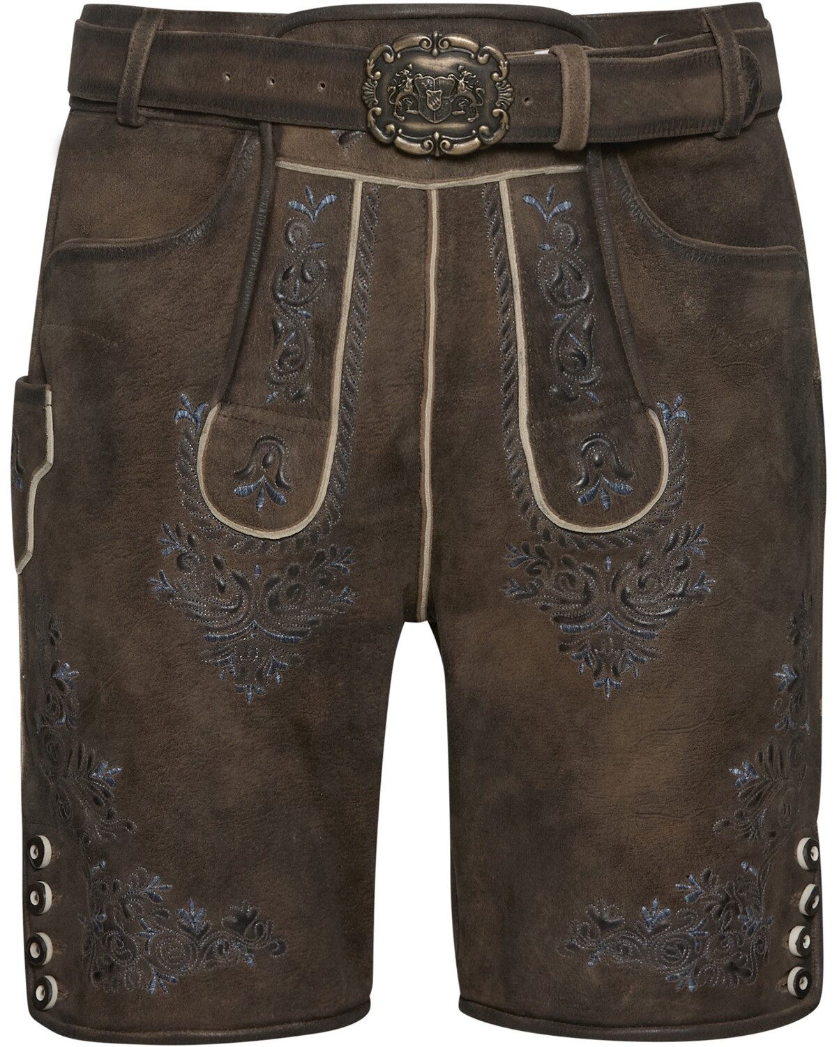 Almsach Trachtenlederhose Kurze Lederhose mit Gürtel günstig online kaufen