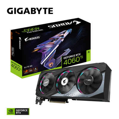 Gigabyte AORUS GeForce RTX™ 4060 Ti ELITE 8G Grafikkarte (8 GB, GDDR6)