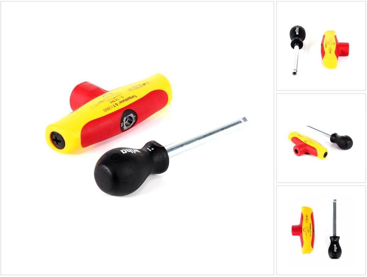 Wiha Gabel- und Ringschlüssel Drehmoment Schraubendreher mit Quergriff TorqueVario®-S T electric 5-