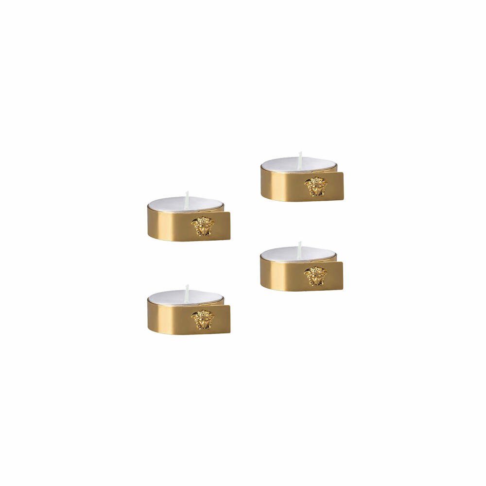 Rosenthal meets Versace Teelichthalter Tischlichter 4er Set Medusa Gold (4 St)