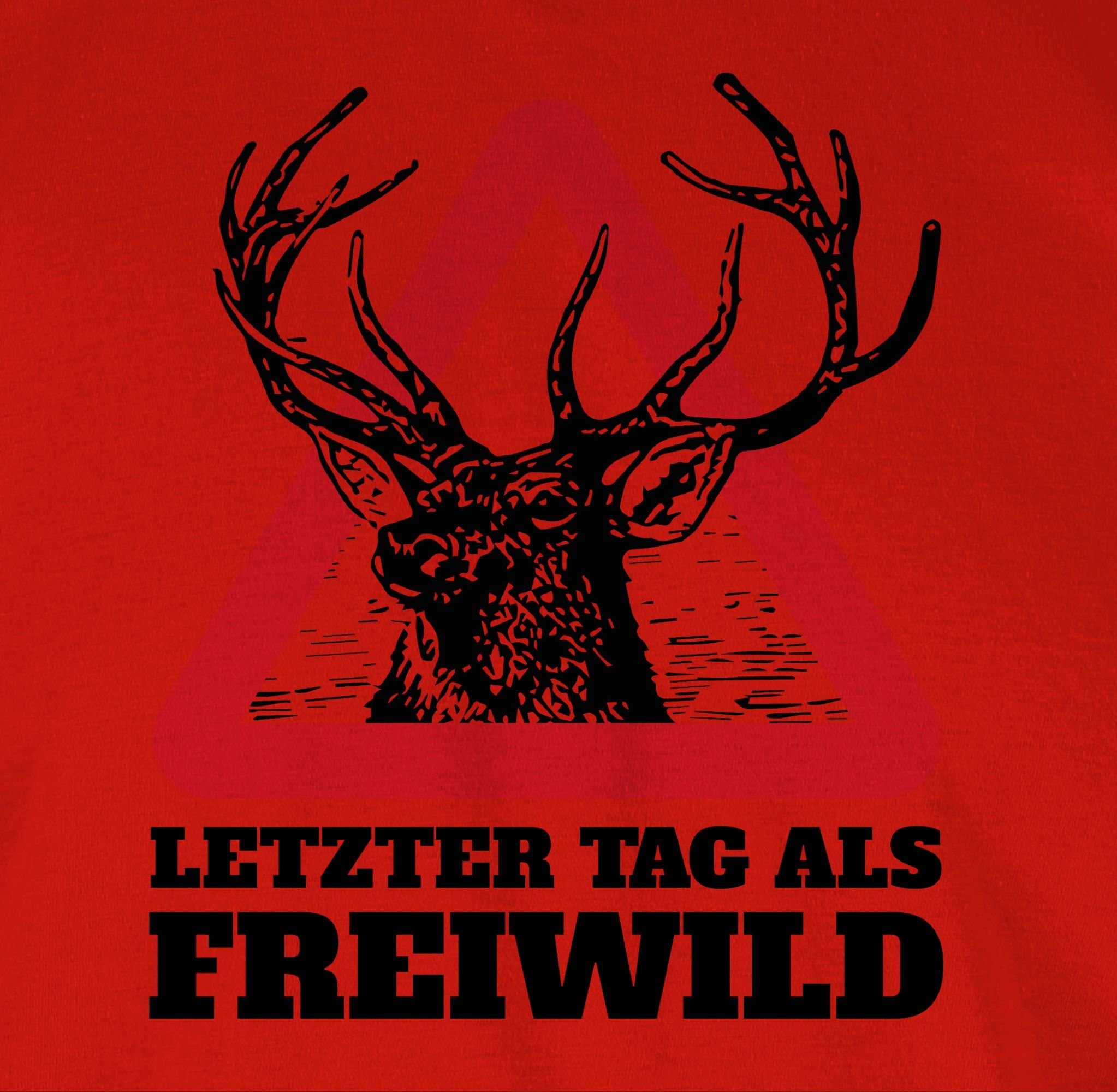 Tag 2 Freiwild Männer als Rot Shirtracer JGA Letzter T-Shirt