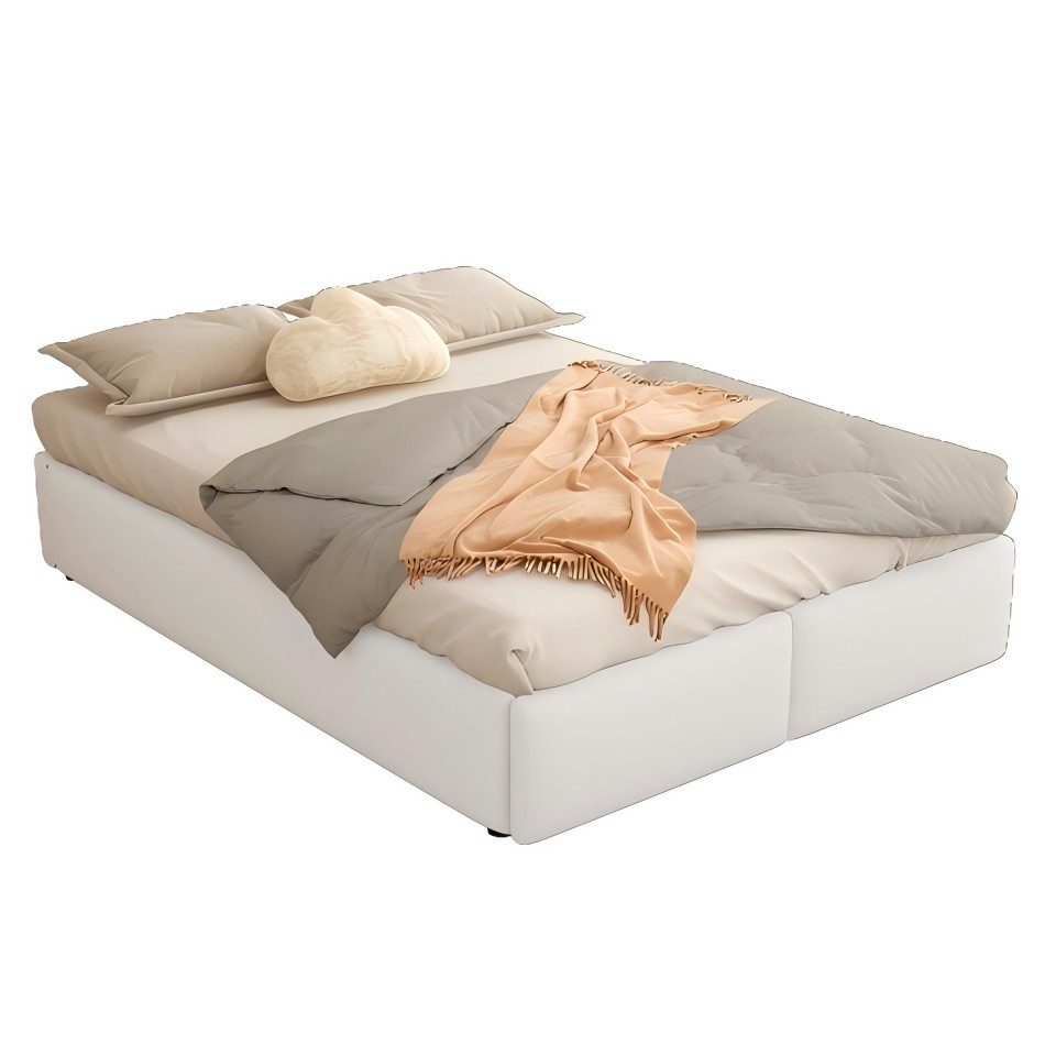 TavilaEcon Polsterbett Hydraulisches Doppelbett ohne Kopfteil, günstig online kaufen