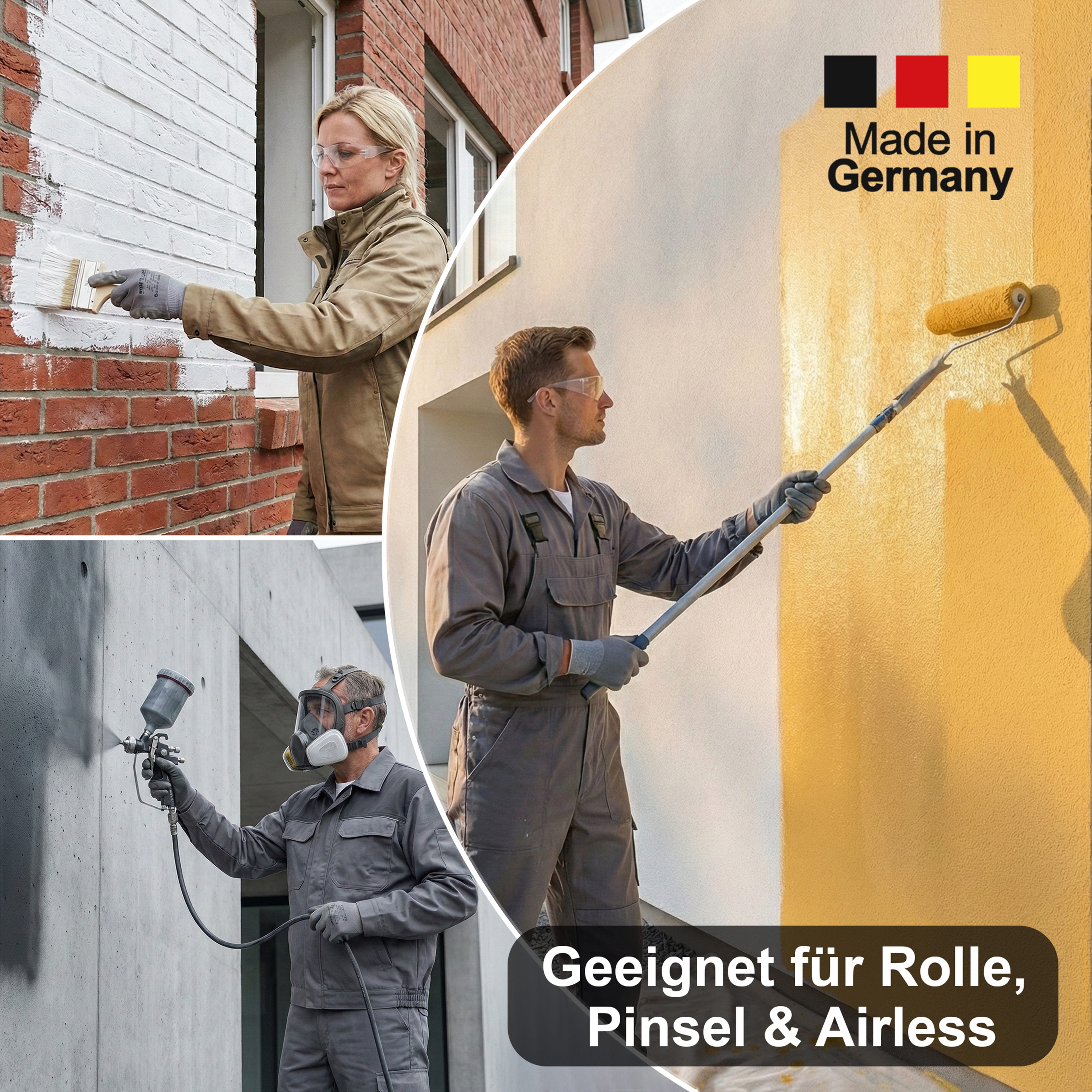 WO-WE Fassadenfarbe Nano Fassadenfarbe Außen Mauerfarbe Aussenfarbe W520, 0,75-20L, Hausfassaden – Bild 5 von 5