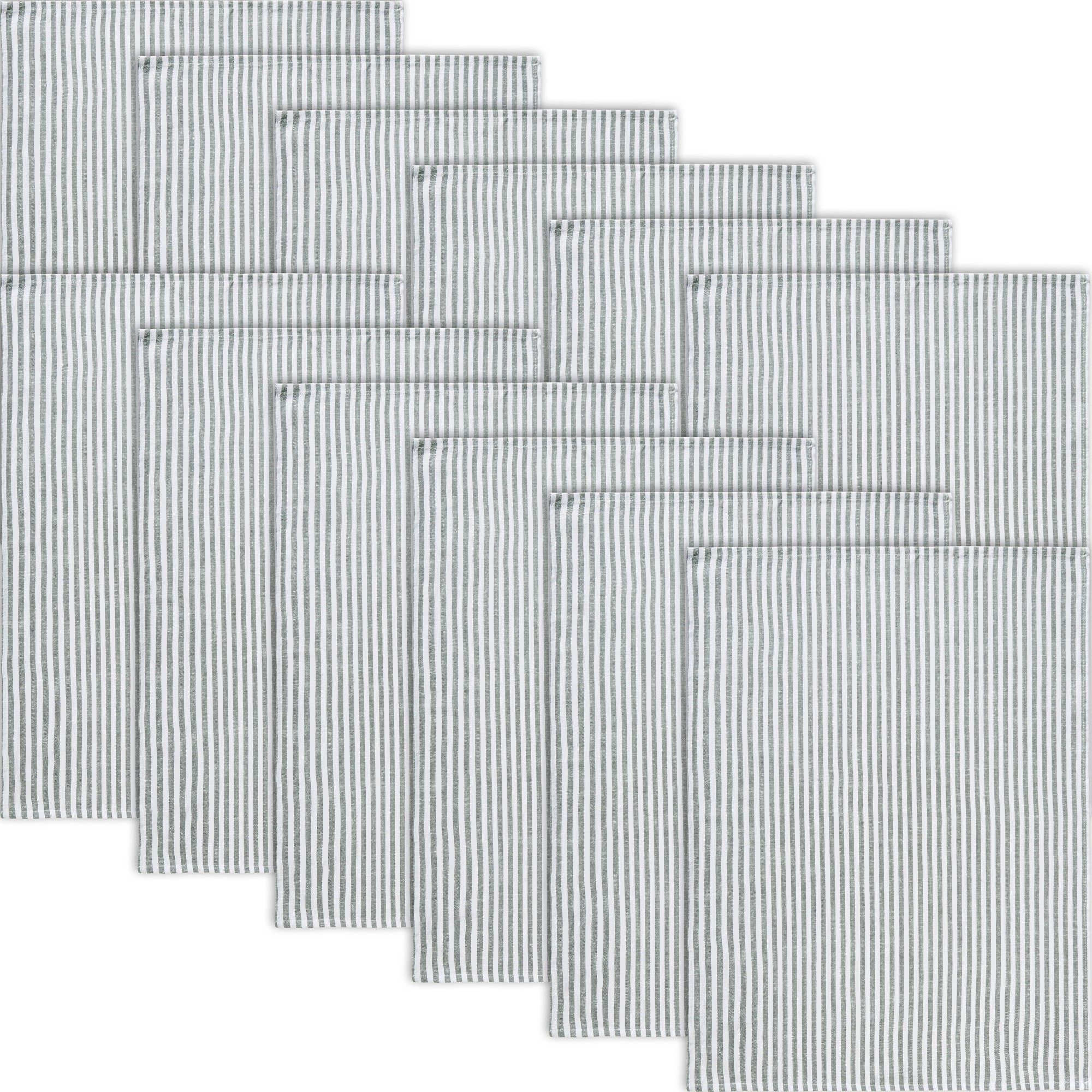 Erwin Müller Geschirrtuch Geschirrtuch 12er-Pack, Halbleinen Streifen günstig online kaufen