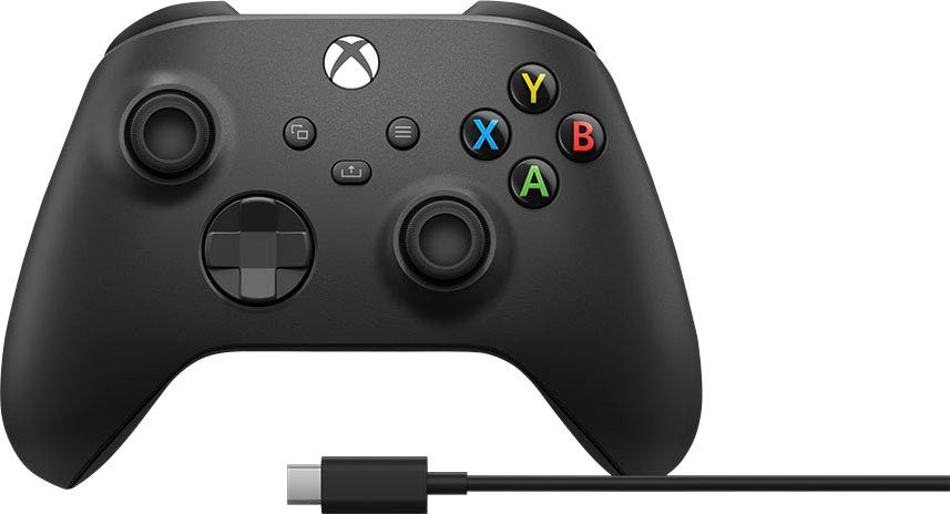Xbox Carbon Black Wireless-Controller (inkl. USB-C Kabel, ohne Akku)