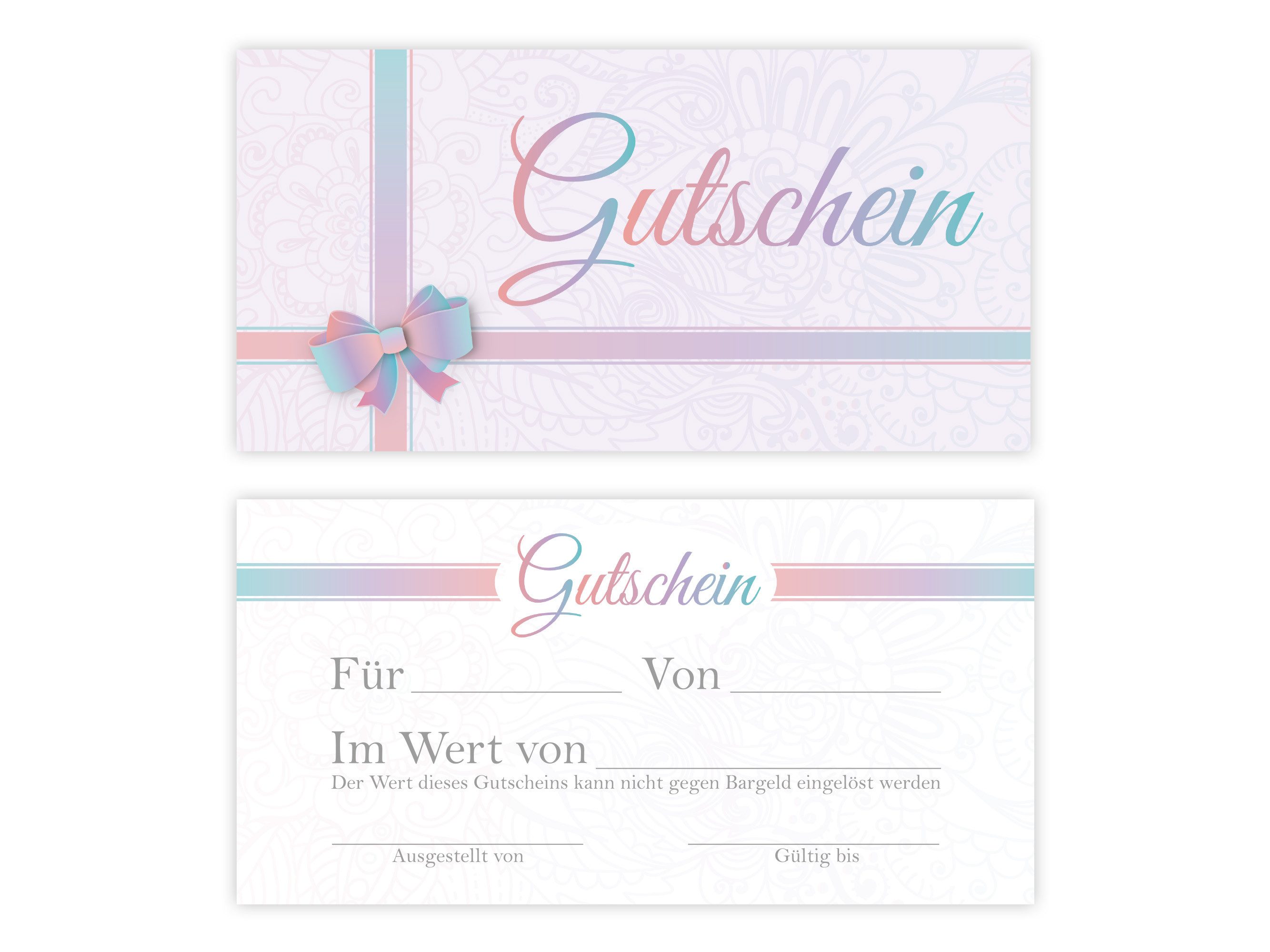 LIMONIA Geschenkkarte Gutschein Geschenkgutschein zum Ausfüllen für Spa Beauty Wellness, Geschenkgutscheine mit vorgedruckten Feldern zum Ausfüllen