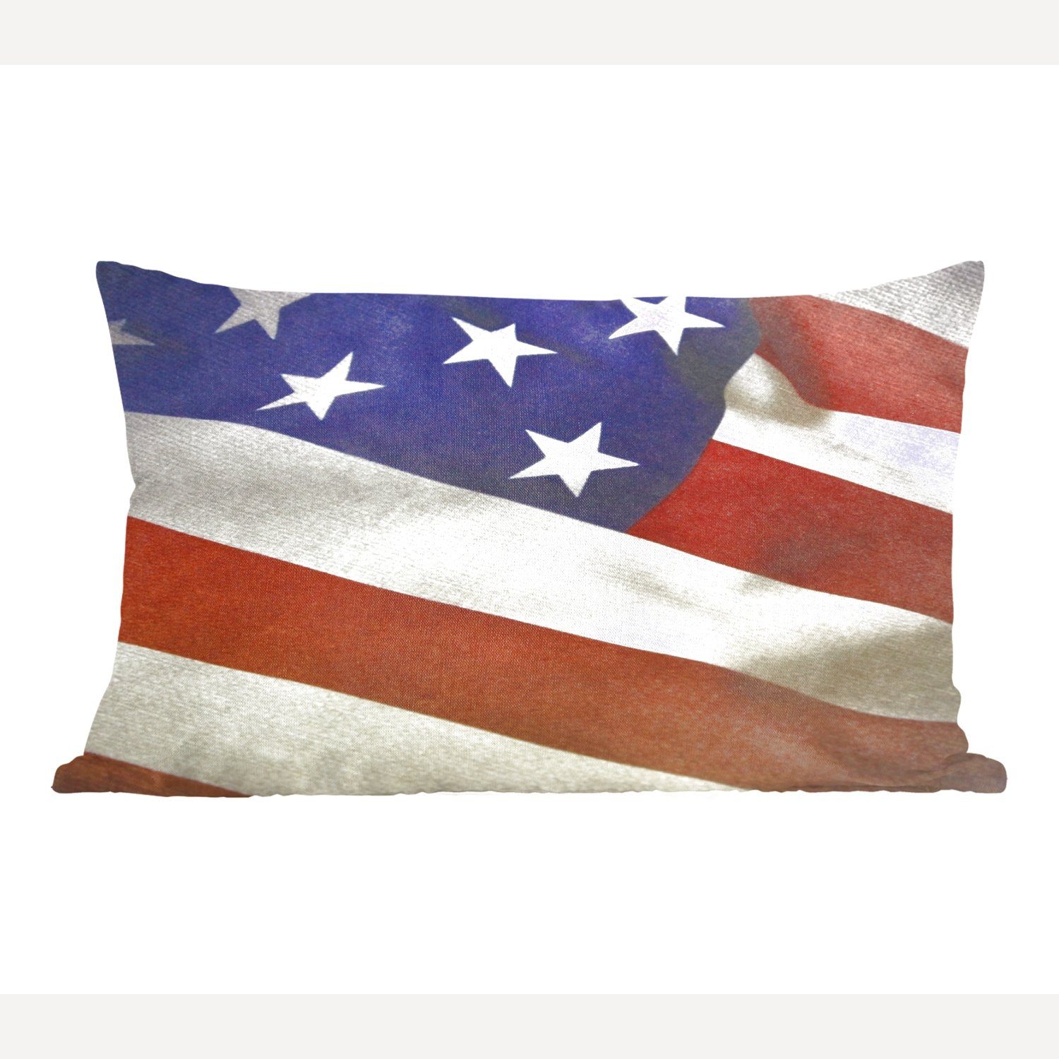 MuchoWow Dekokissen Klassische Flagge Vereinigte Staaten, Wohzimmer Dekoration, Zierkissen, Dekokissen mit Füllung, Schlafzimmer