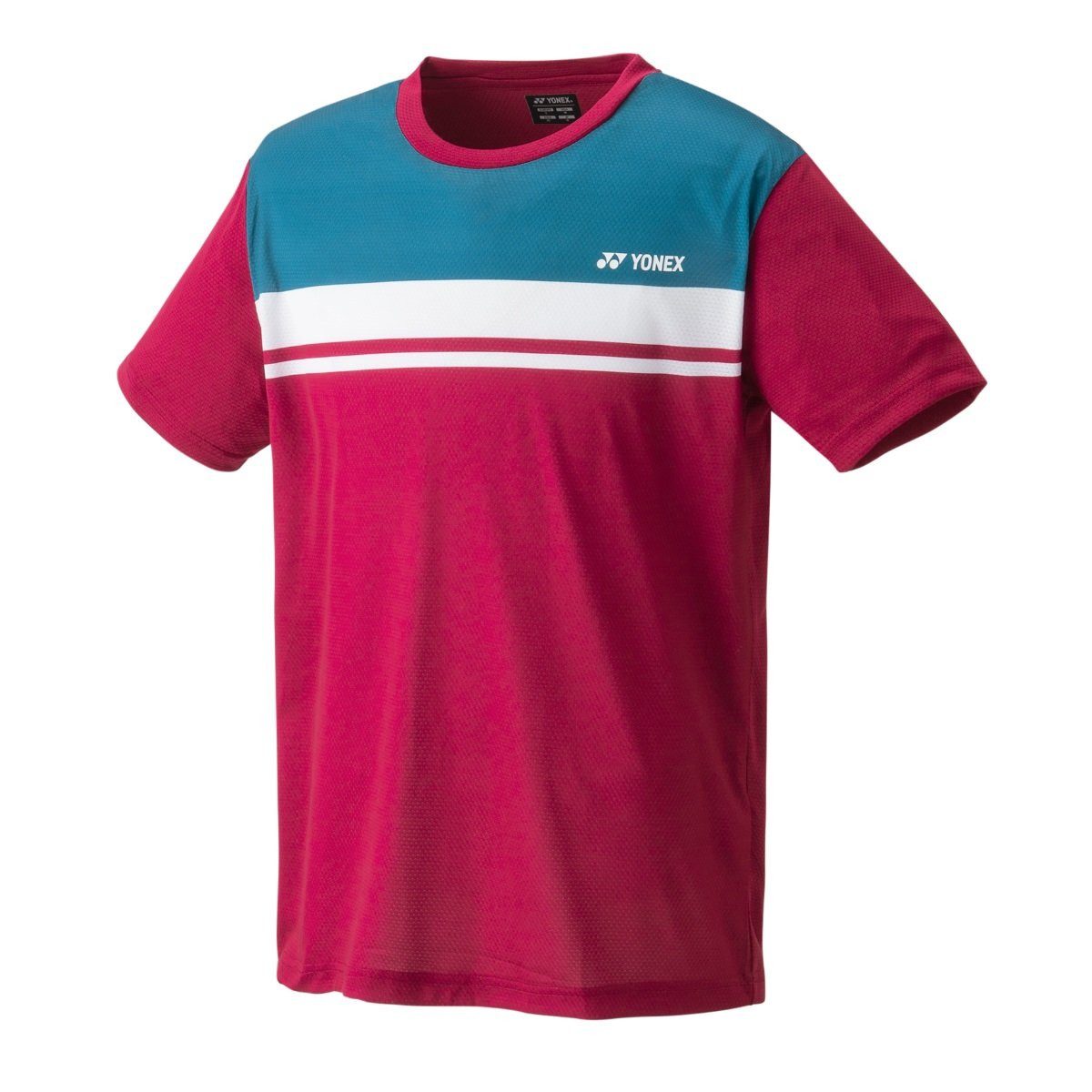 Yonex T-Shirt Crew Neck Stripes 2023 rot Herren