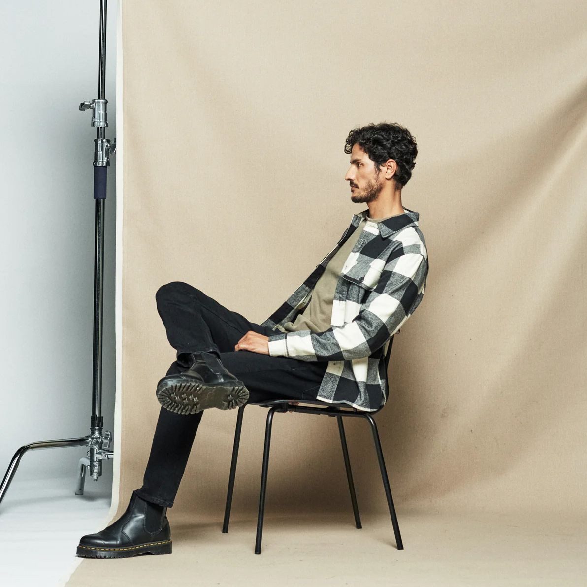 Gabba Henleyshirt Kingon Twi Big Shirt, schwarz