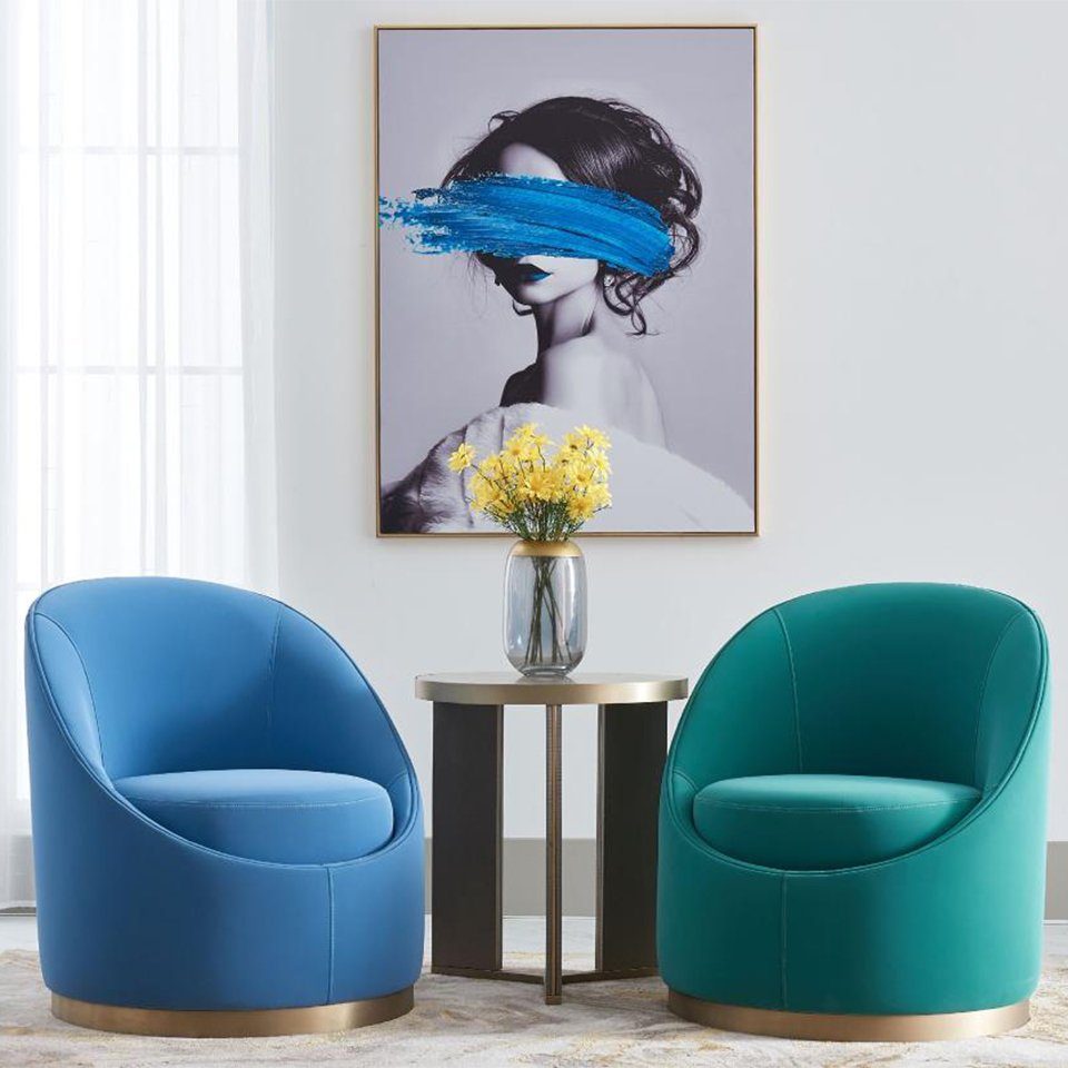 Polster Blau Sessel, Couchen Stoff JVmoebel 1 Sitzer Fernseh Design Couch Sofa Sessel Textil