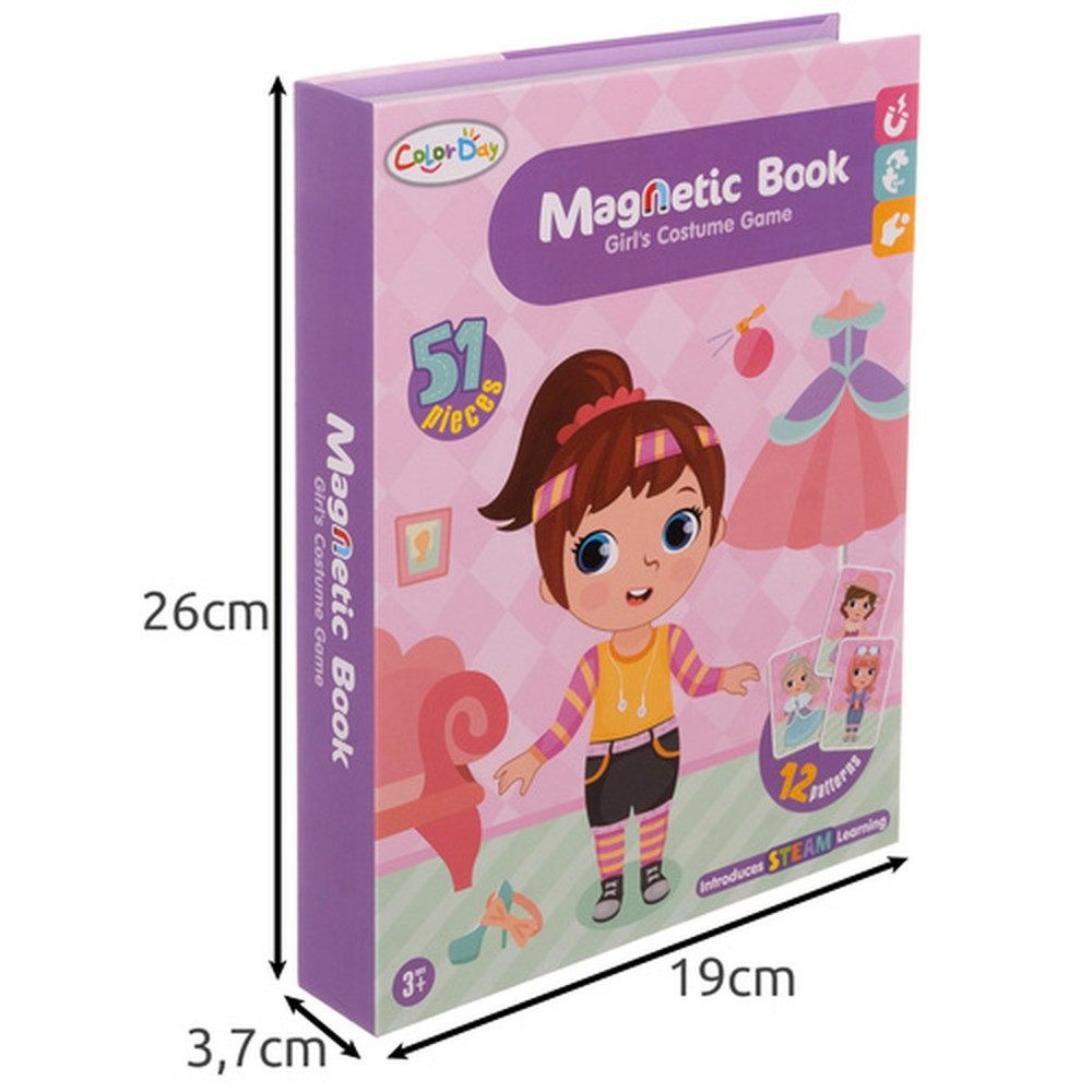 ISO TRADE Puzzle Magnetpuzzle Kinderpuzzle Mode, 51 Puzzleteile, Feinmotorik, Konzentration, Kreativität und ästhetisches Denken