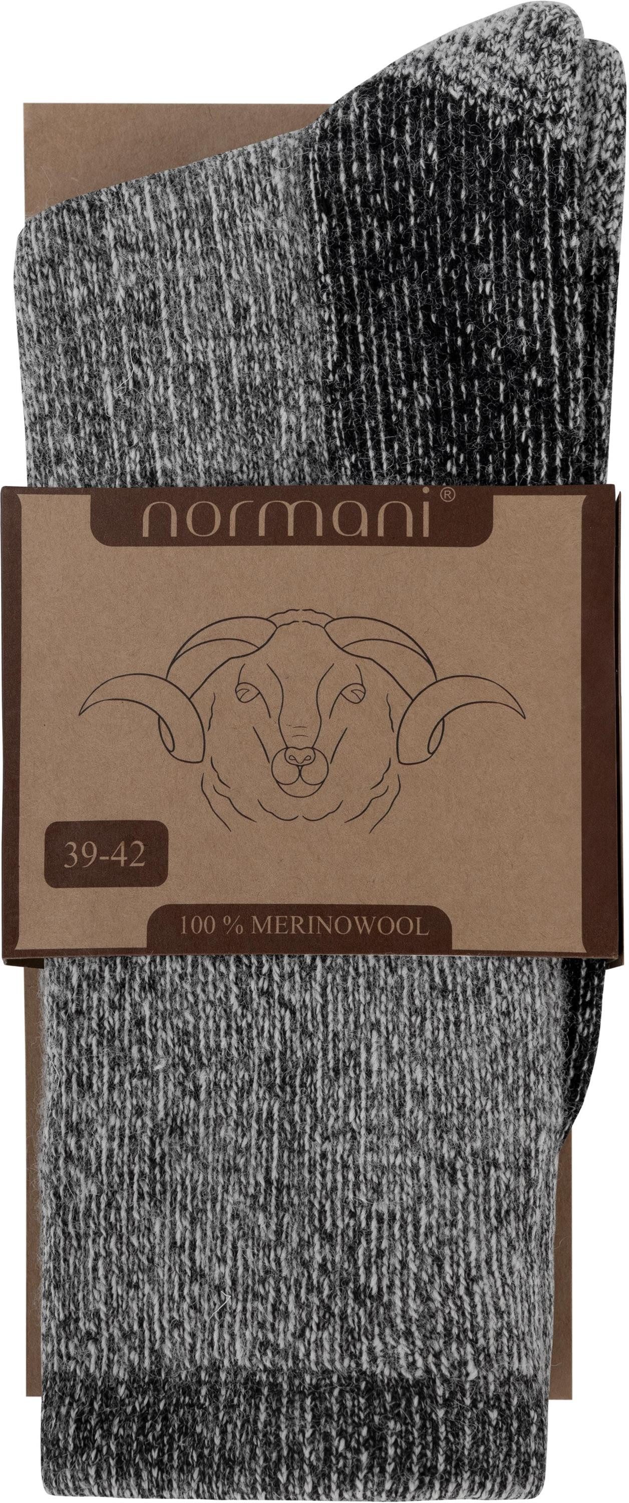 normani Thermosocken 1 Paar 100% Merino Wollsocken Wandersocken (Set, 1-Paar, 1 Paar) hochwertige Merinowolle