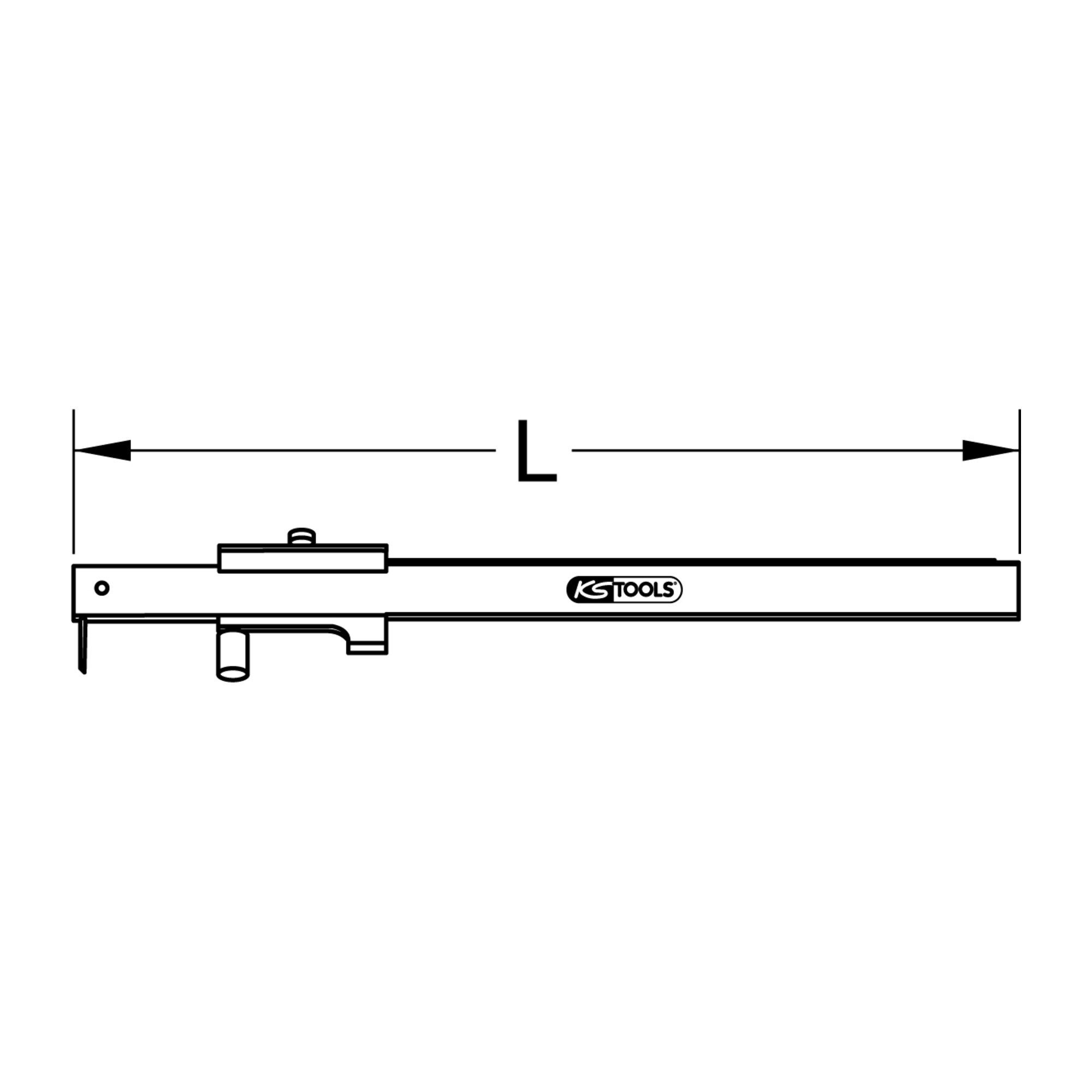 KS Tools Reißnadel KS Tools Universalstreichmaß mit Anschlagrolle, 200mm