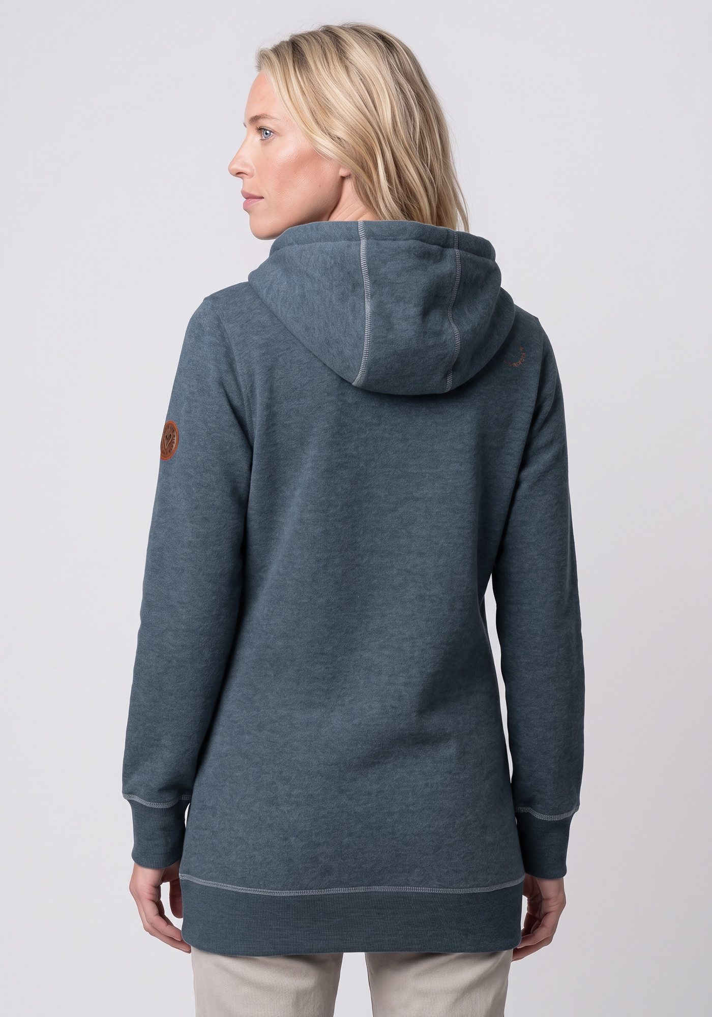 Alife & Kickin Kapuzensweatshirt AlvaAK A schlichtes Kapuzensweatshirt mit Herz-Aufnäher, länger geschnitten – Bild 3 von 5
