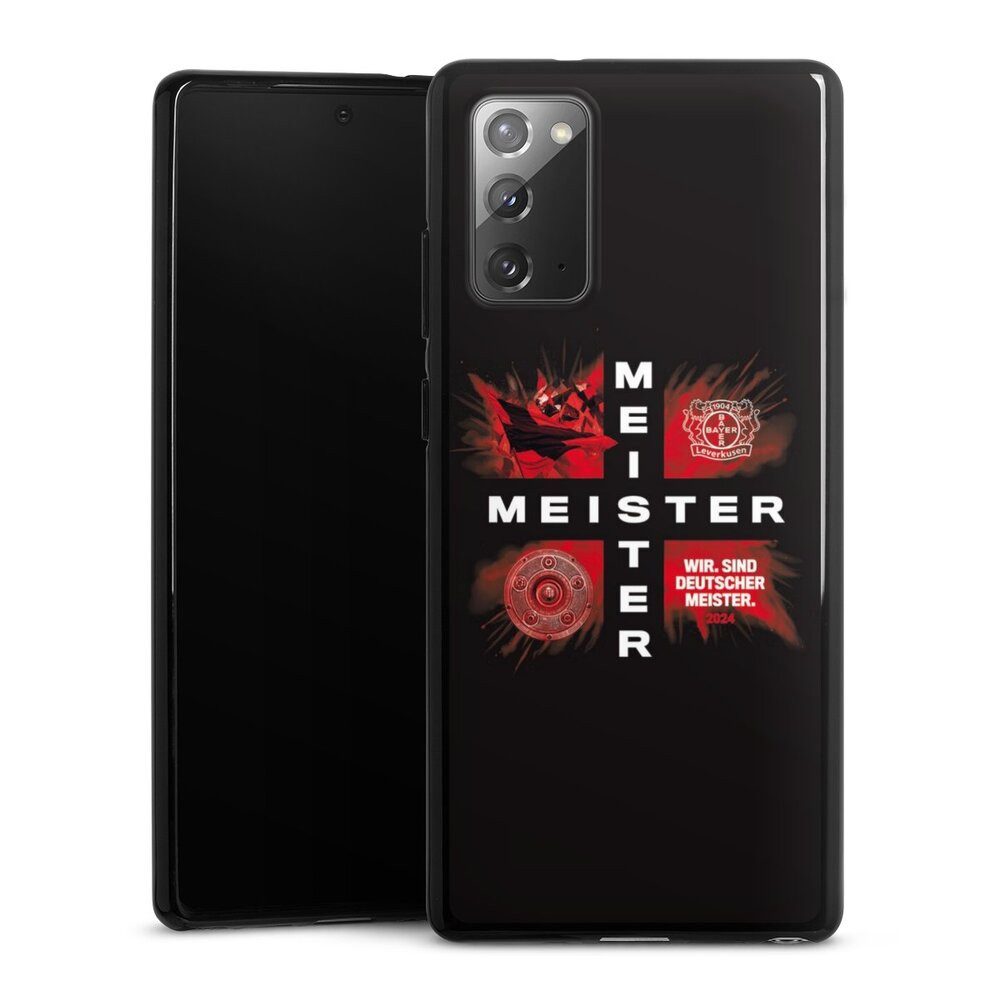 DeinDesign Handyhülle Bayer 04 Leverkusen Meister Offizielles Lizenzprodukt, Samsung Galaxy Note 20 Silikon Hülle Bumper Case Handy Schutzhülle