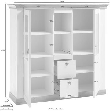 Home affaire Highboard Cremona, Breite 148 cm