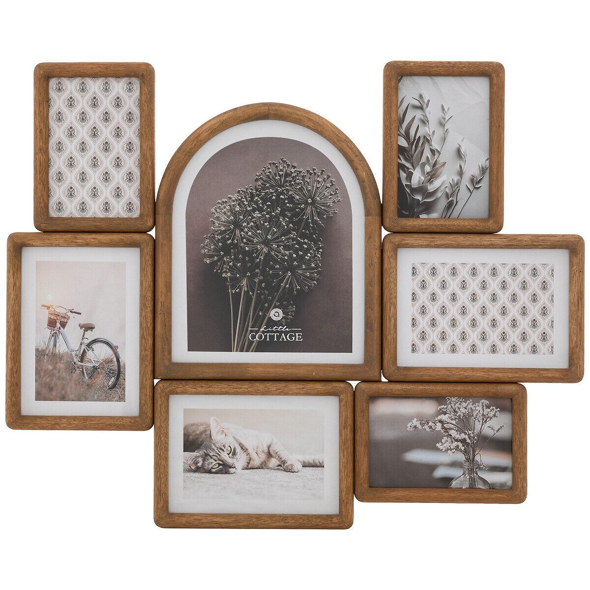 Atmosphera Créateur d'intérieur Bilderrahmen Multirahmen aus Holz für 7 Fotos FELISA, 57,2 x 46,6 cm, (einzeln)