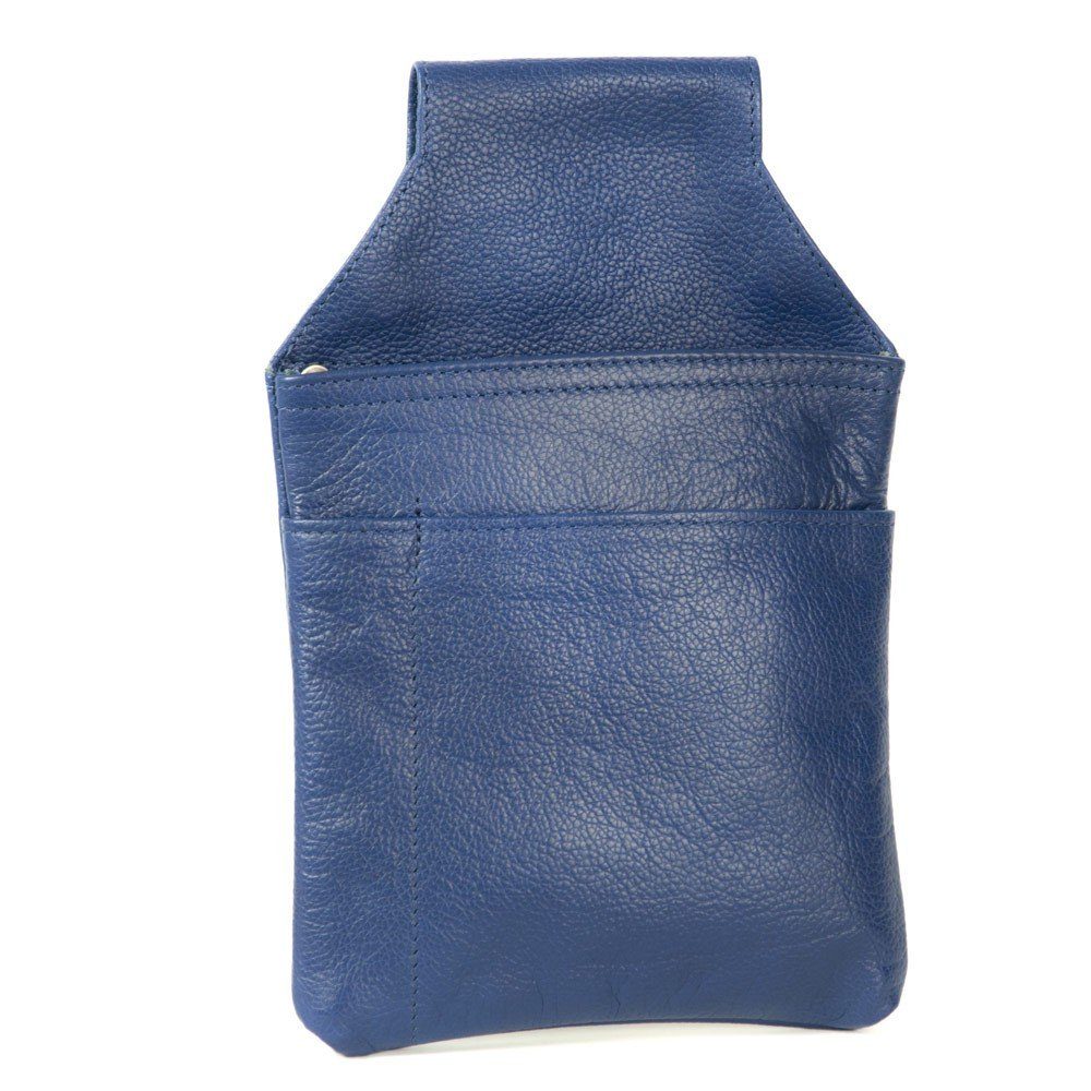 Hamosons Kellnerbörse Profi Kellnerholster, Kellnerhalfter Azur-Blau, Nappa-Leder, Hamosons