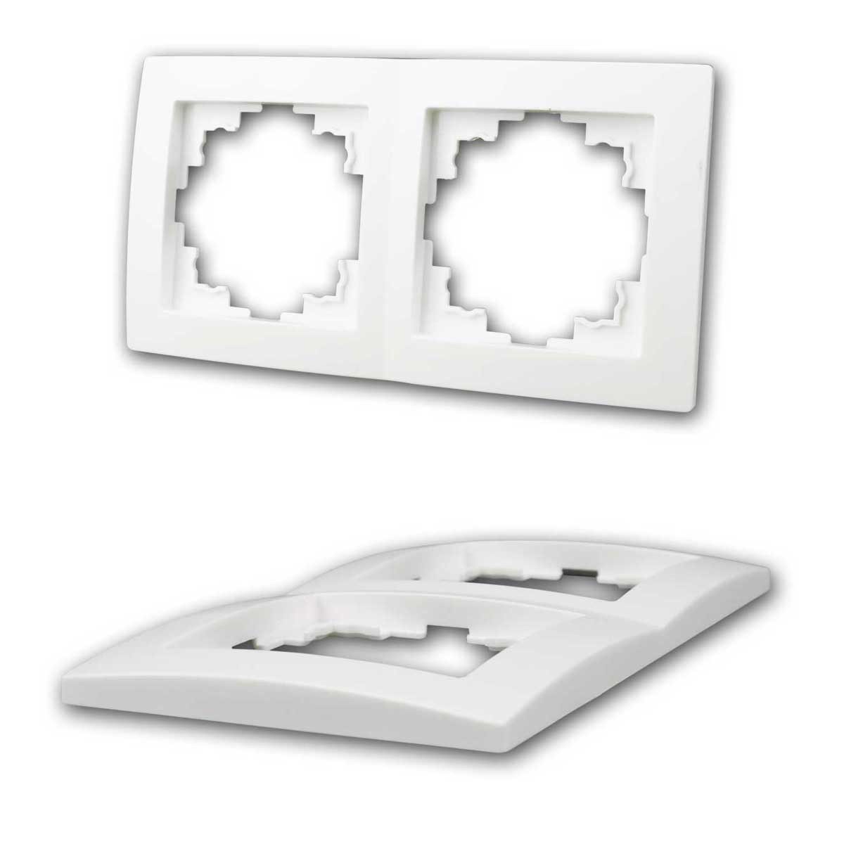 McPower FLAIR Set "Tür 2-fach", 3-teilig, weiß, Schraubans Unterputzschalter – Bild 4 von 4