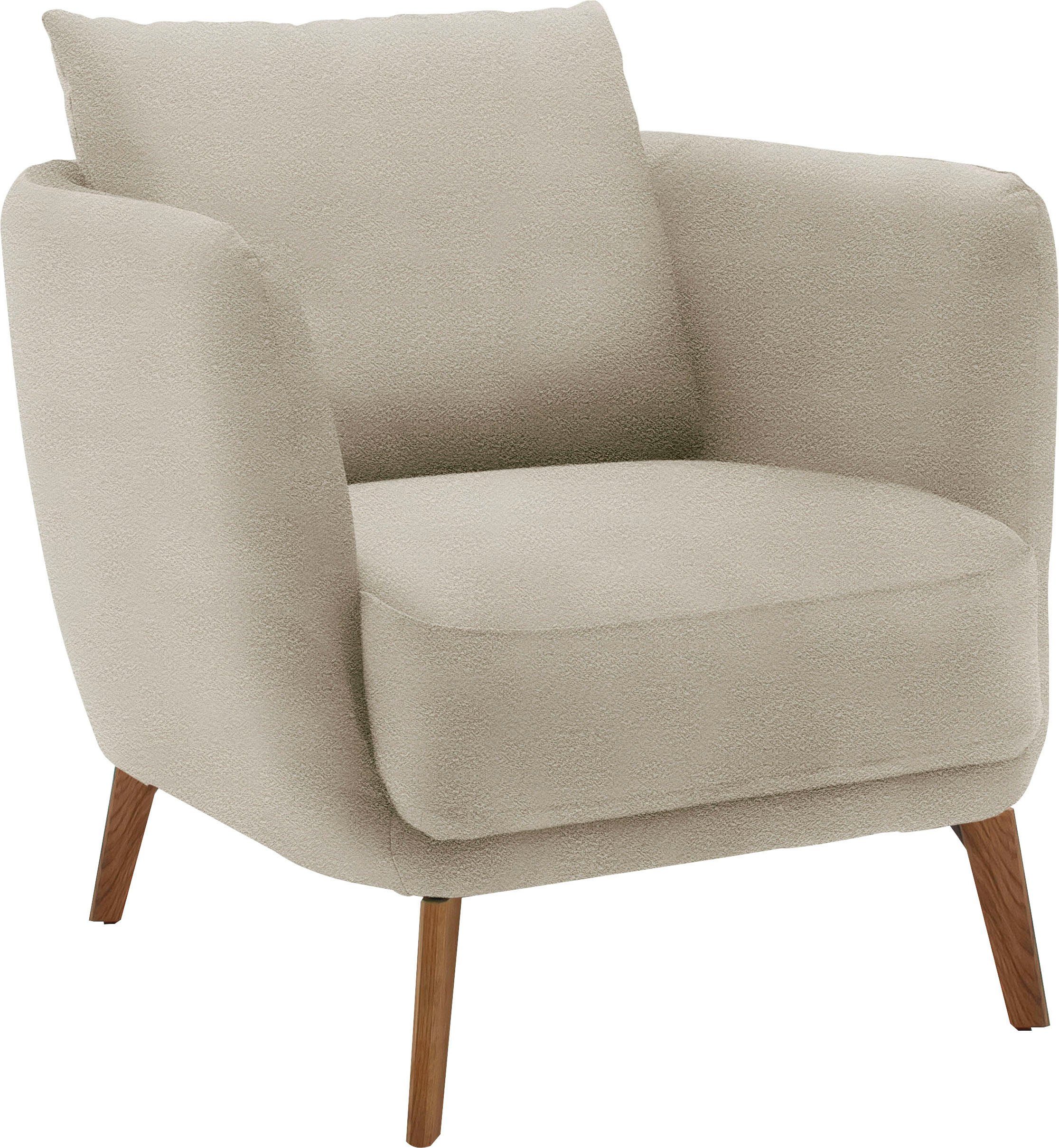SCHÖNER WOHNEN-Kollektion Sessel Pearl - 5 Jahre Hersteller-Garantie, auch in Bouclé, Maße (B/H/T): 86/68/86 cm, Füße Massivholz