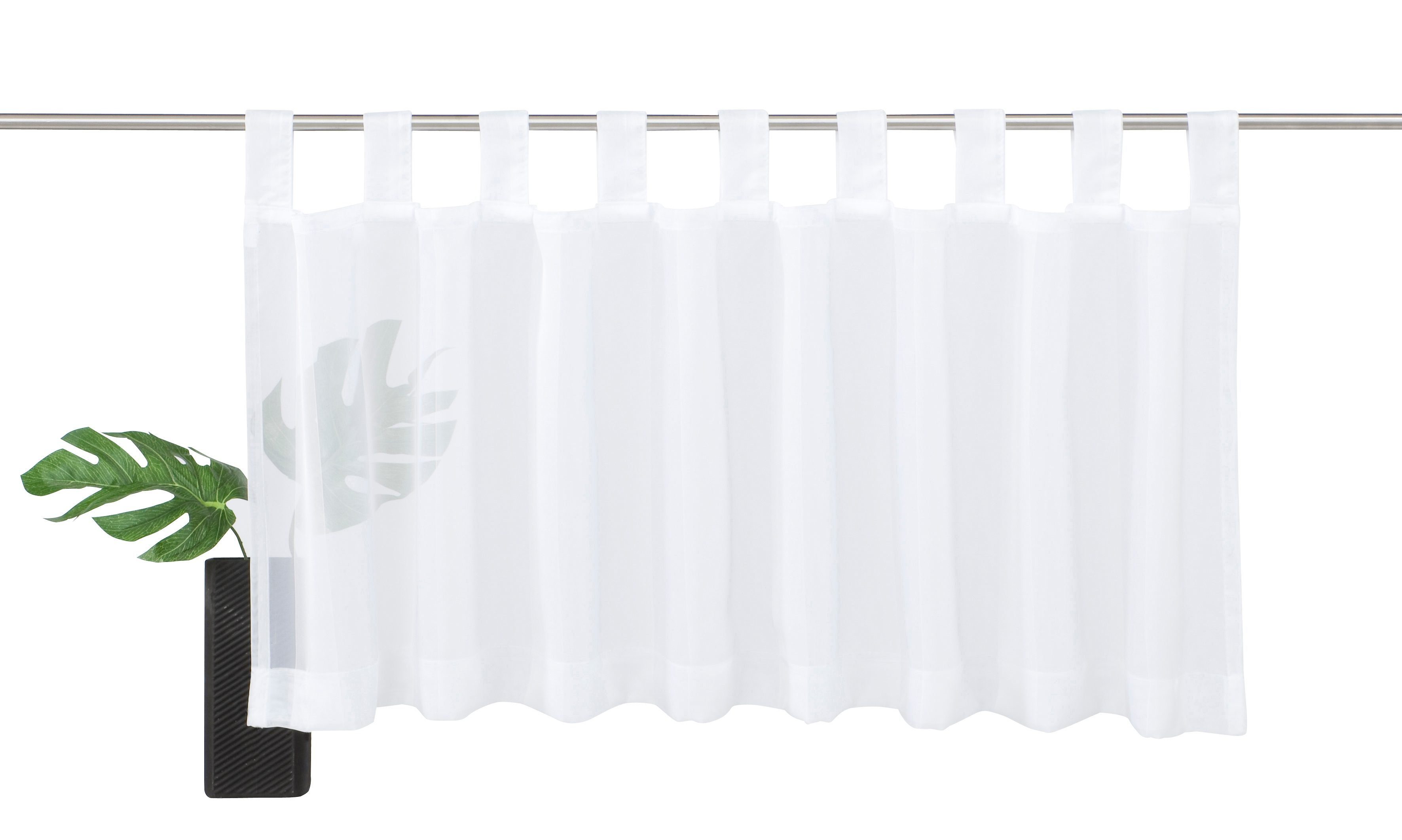 St), 50x145 Gerster, halbtransparent, Feodora, (1 Schlaufen Voile, Scheibengardine HxB: