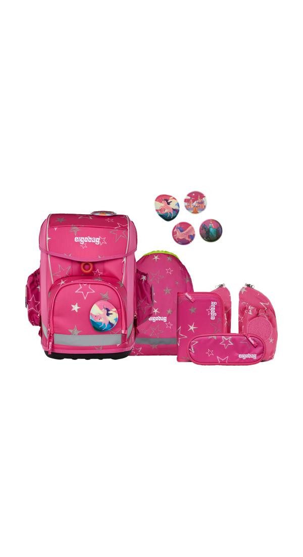 ergobag Schulranzen cubo light Set (6-tlg., 5-teiliges Set), wiegt nur 780g