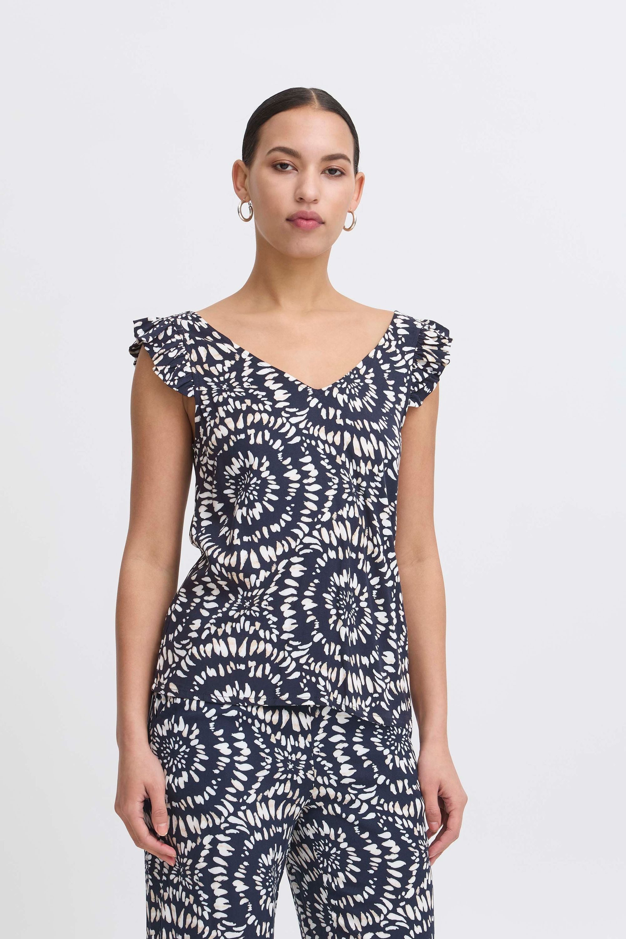 Ichi Shirttop IHAYA gemustertes Top mit günstig online kaufen