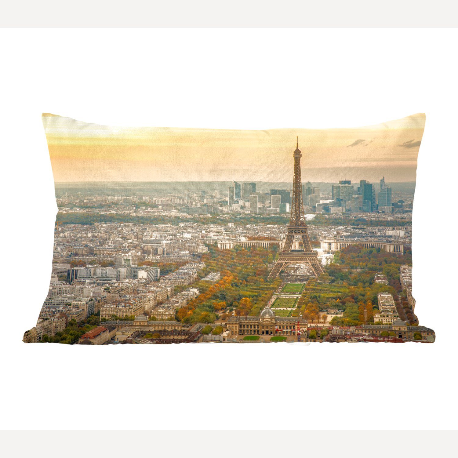 MuchoWow Dekokissen Paris und der Eiffelturm mit einem sehr bunten Himmel, Wohzimmer Dekoration, Zierkissen, Dekokissen mit Füllung, Schlafzimmer | Dekokissen