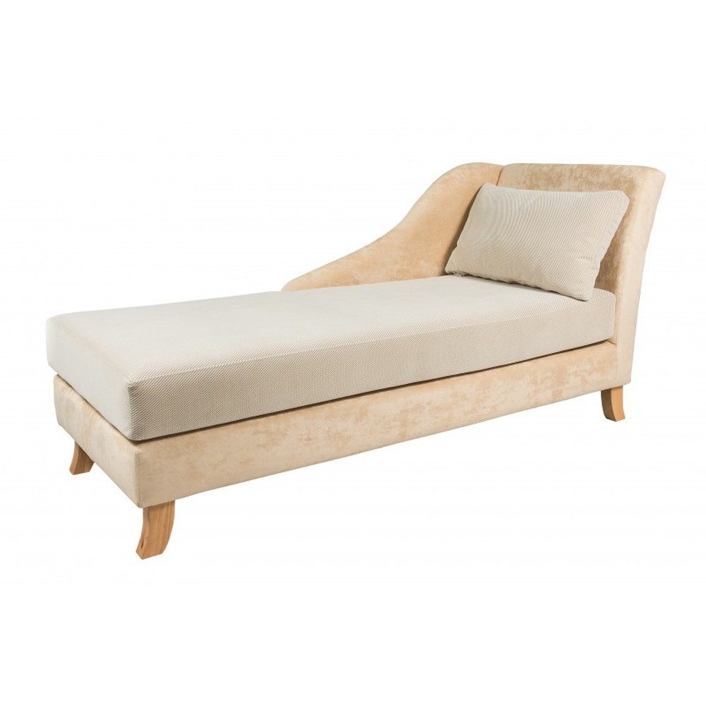 JVmoebel Chaiselongue Moderne Stoffliege in Beige mit Holzfüßen und bequemer Polsterung, 1 Teile, Made in Europa