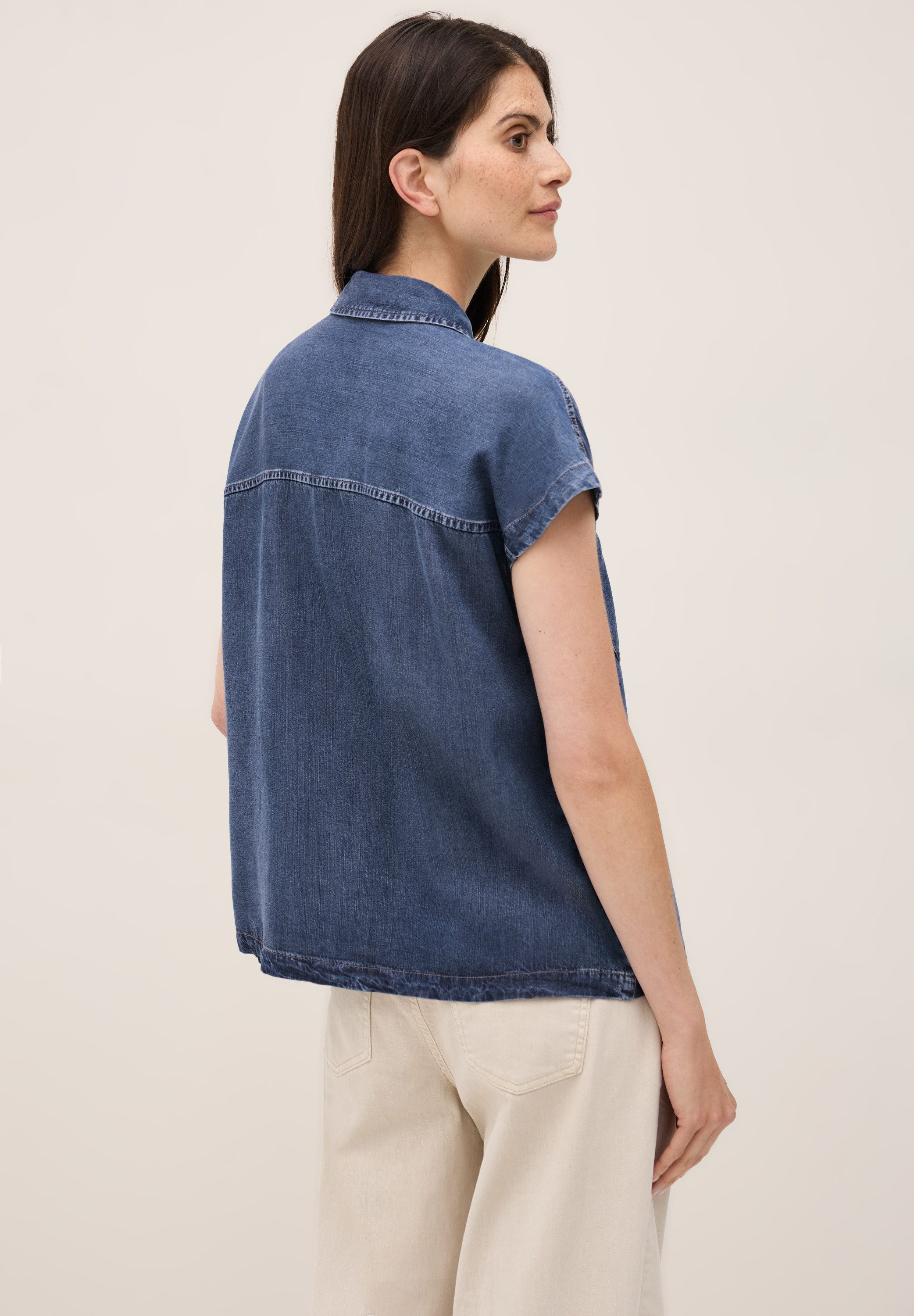 CECIL Jeansbluse in Denim-Optik günstig online kaufen