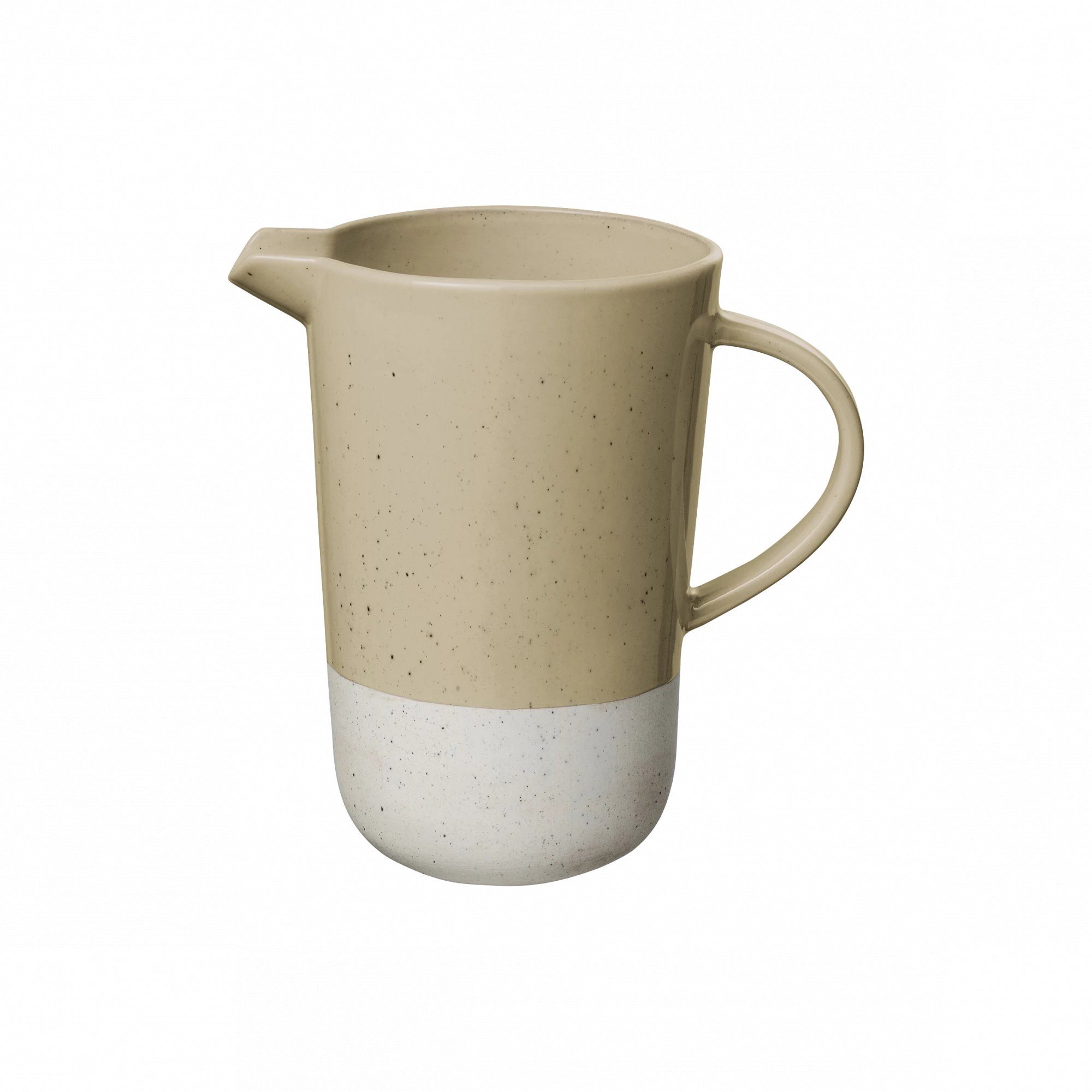 blomus Wasserkrug -SABLO- Designer Krug: Elegantes Steingut-Design, (1-tlg), 1000ml, Spülmaschinengeeignet, Mikrowellengeeignet, Hochwertig, Ästhetisch