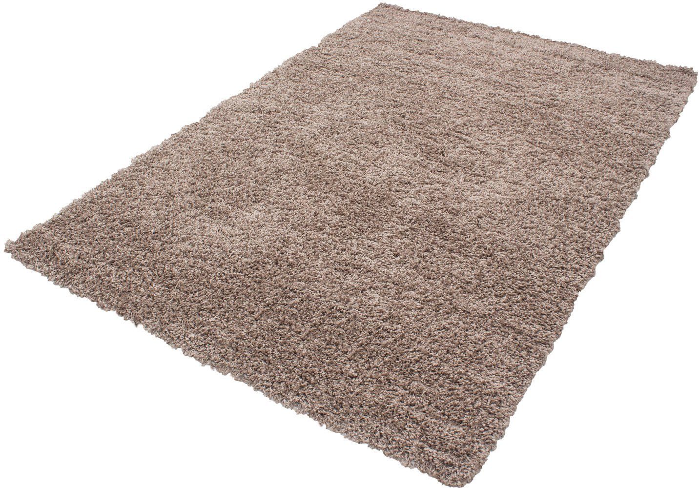 Hochflor-Teppich Life Shaggy 1500, rechteckig, in und Teppiche, auch mm, robust, Langflor, uni, große Höhe: Farbauswahl, rund Ayyildiz mokka Läufer 30 als