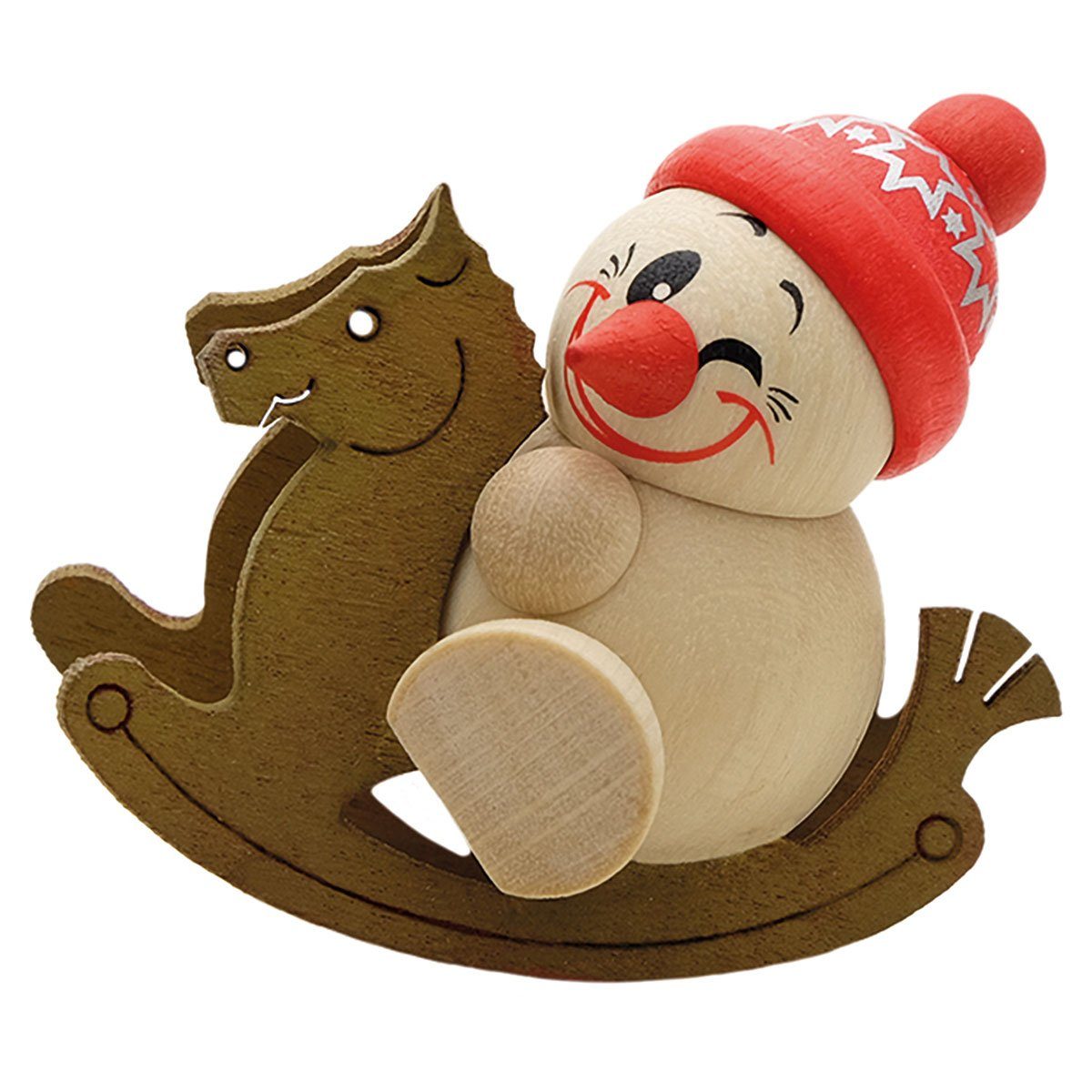 Cool Herz Weihnachtsfigur aus Echt Holzkunst Pfiffiges dem Man Erzgebirge Reiterlein, - Erzgebirge mit