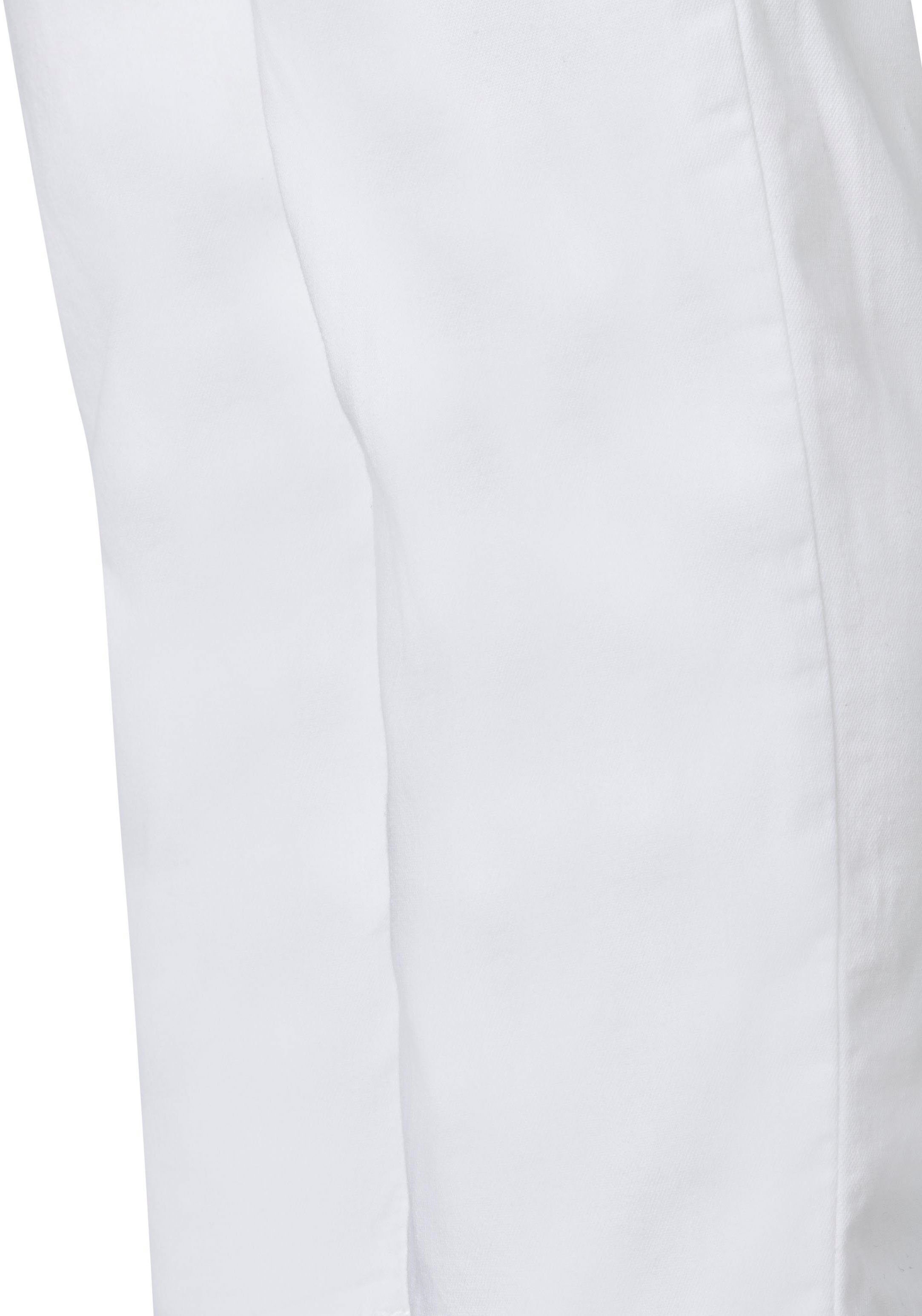 elastischem denim MAC 7/8-Jeans der white an Sport Bund Slim mit cropped Taille