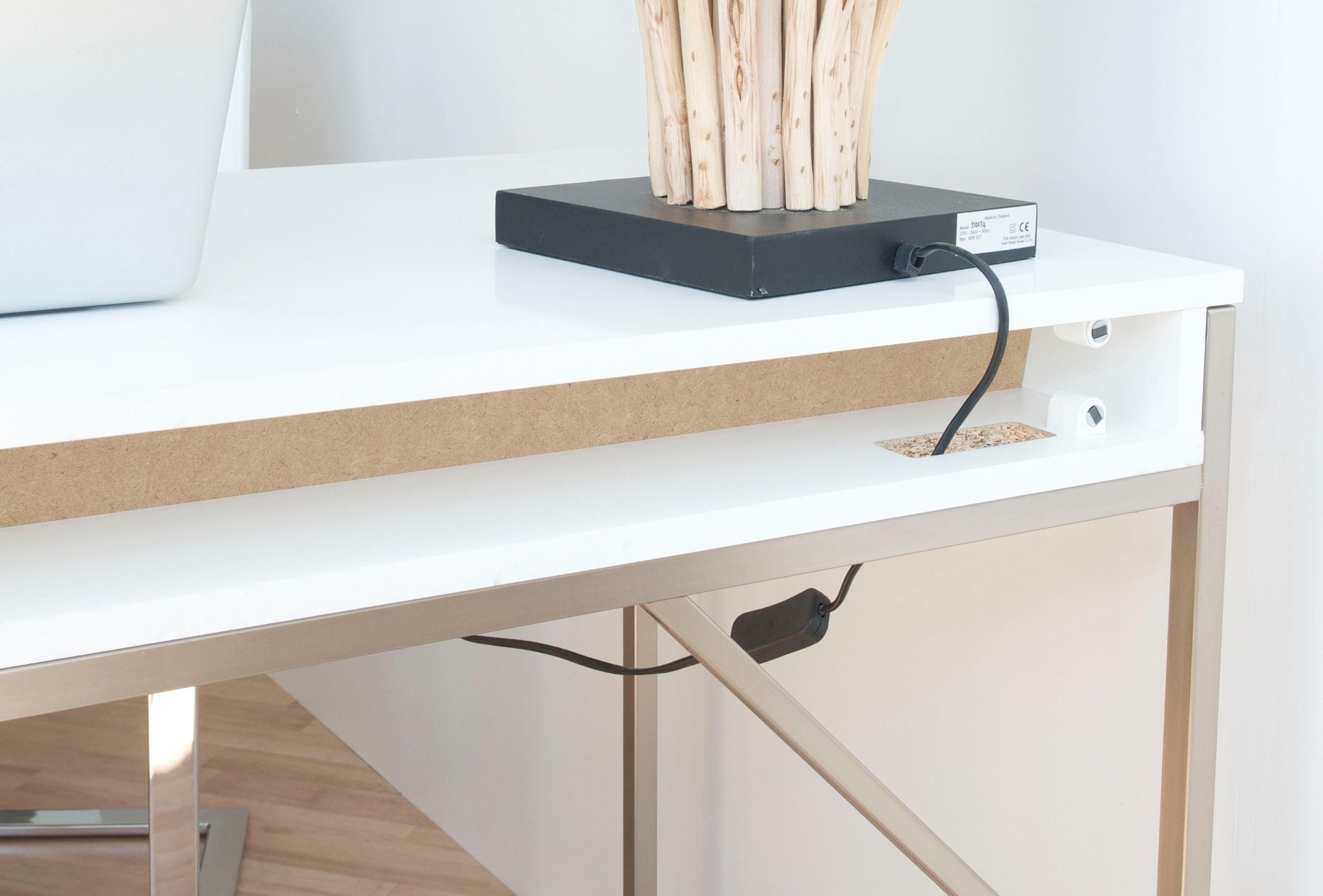Designmöbel Mistral Arbeitstisch, Hammel 137,4 mit Tisch, Bürotisch, Furniture Gestell, Schreibtisch Computertisch, cm, B: