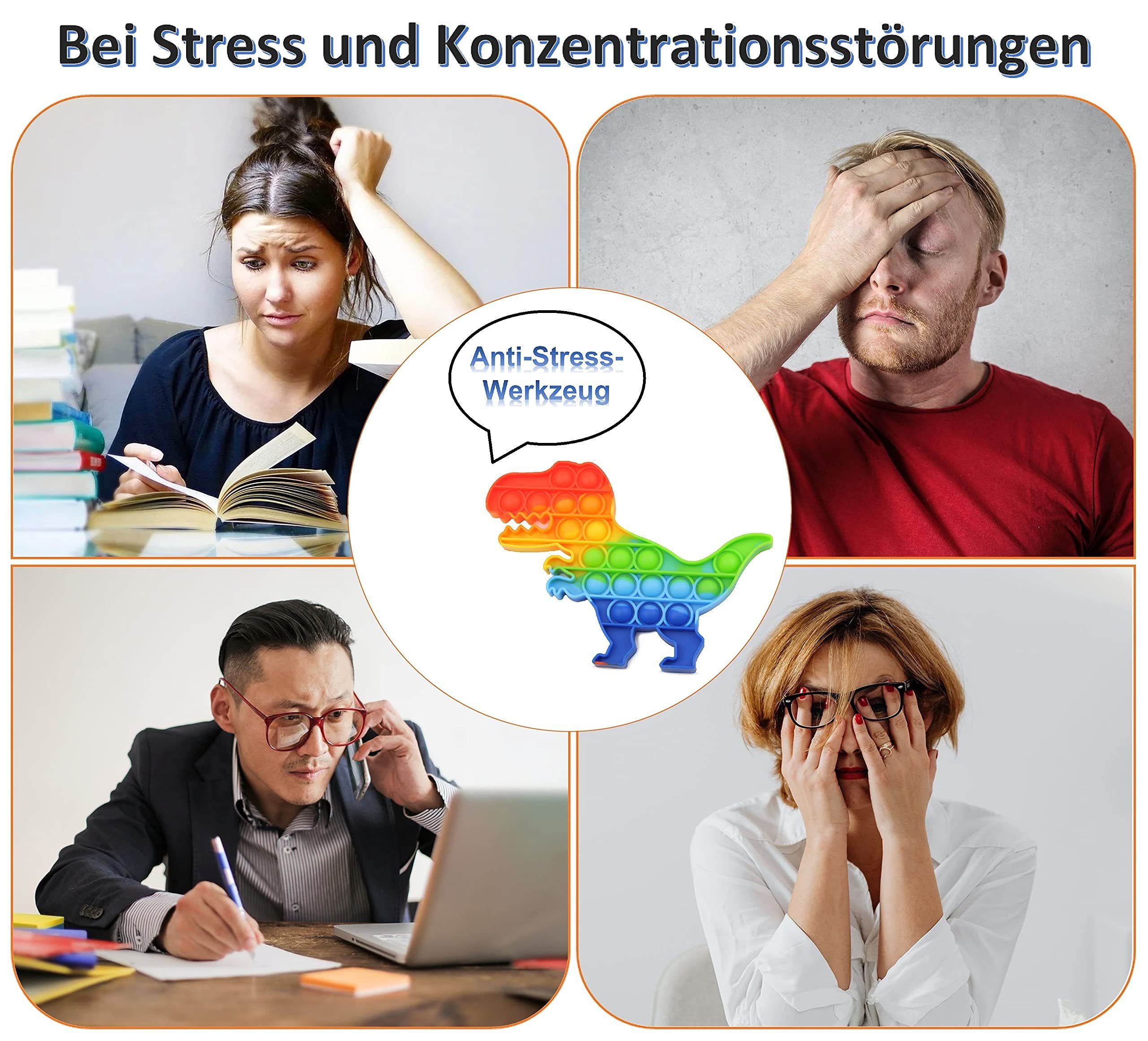 Frentree Lernspielzeug Push Pop Anti-Stress, Spielzeug, Fidget Toy für Kinder und Erwachsene Eis, Kreis Pop It – Bild 4 von 5