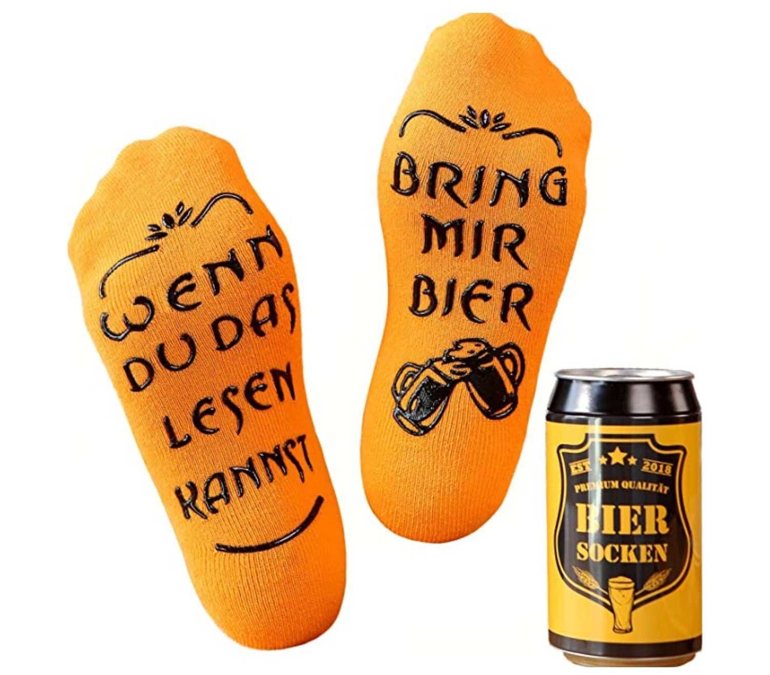 Lucadeau Freizeitsocken Geschenk Männer – Lustige Spruch-Socken in Bierdose günstig online kaufen