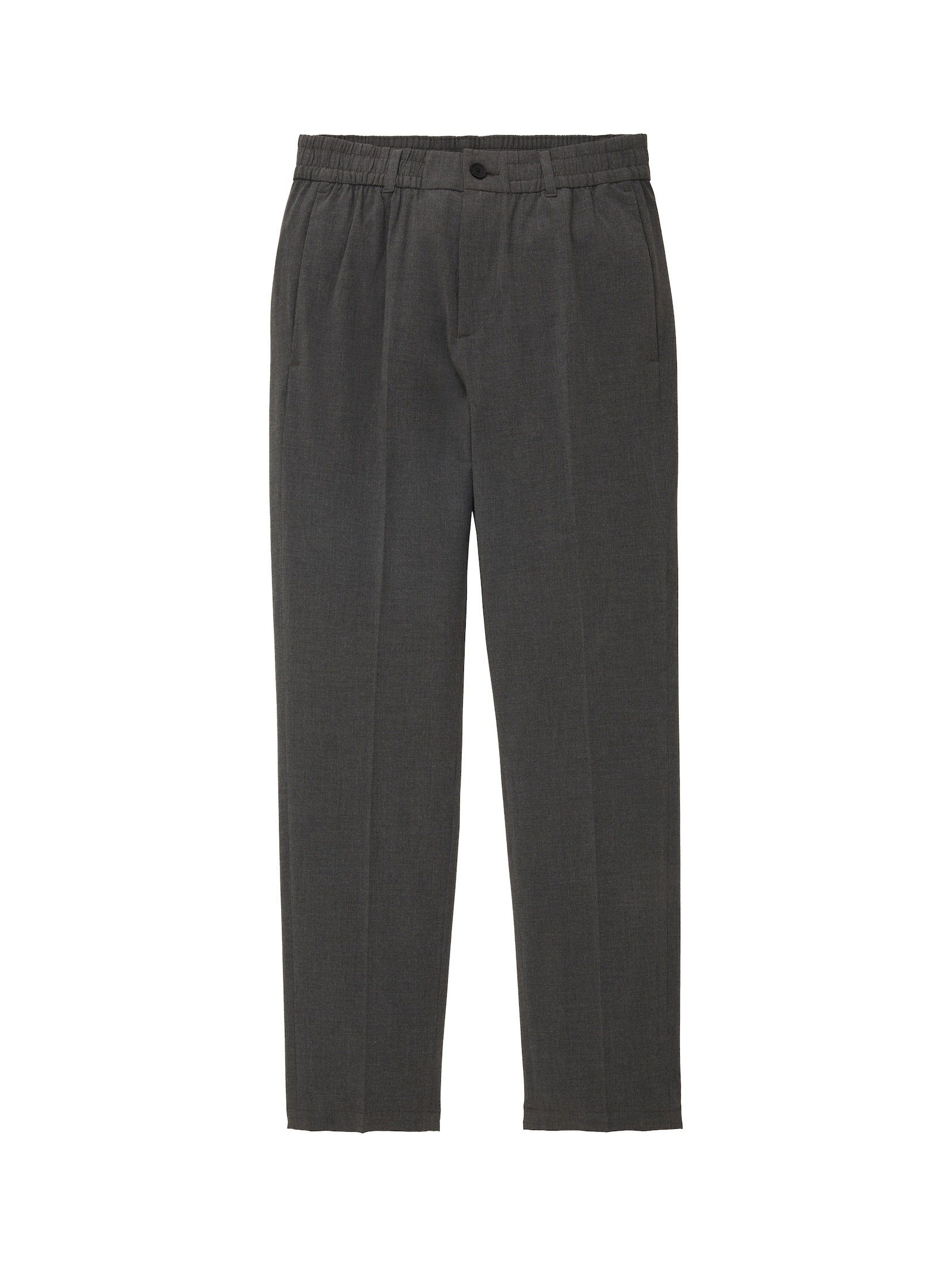 Tapered Melange TOM Chino Grey Mid Denim TAILOR Relaxed Chinohose